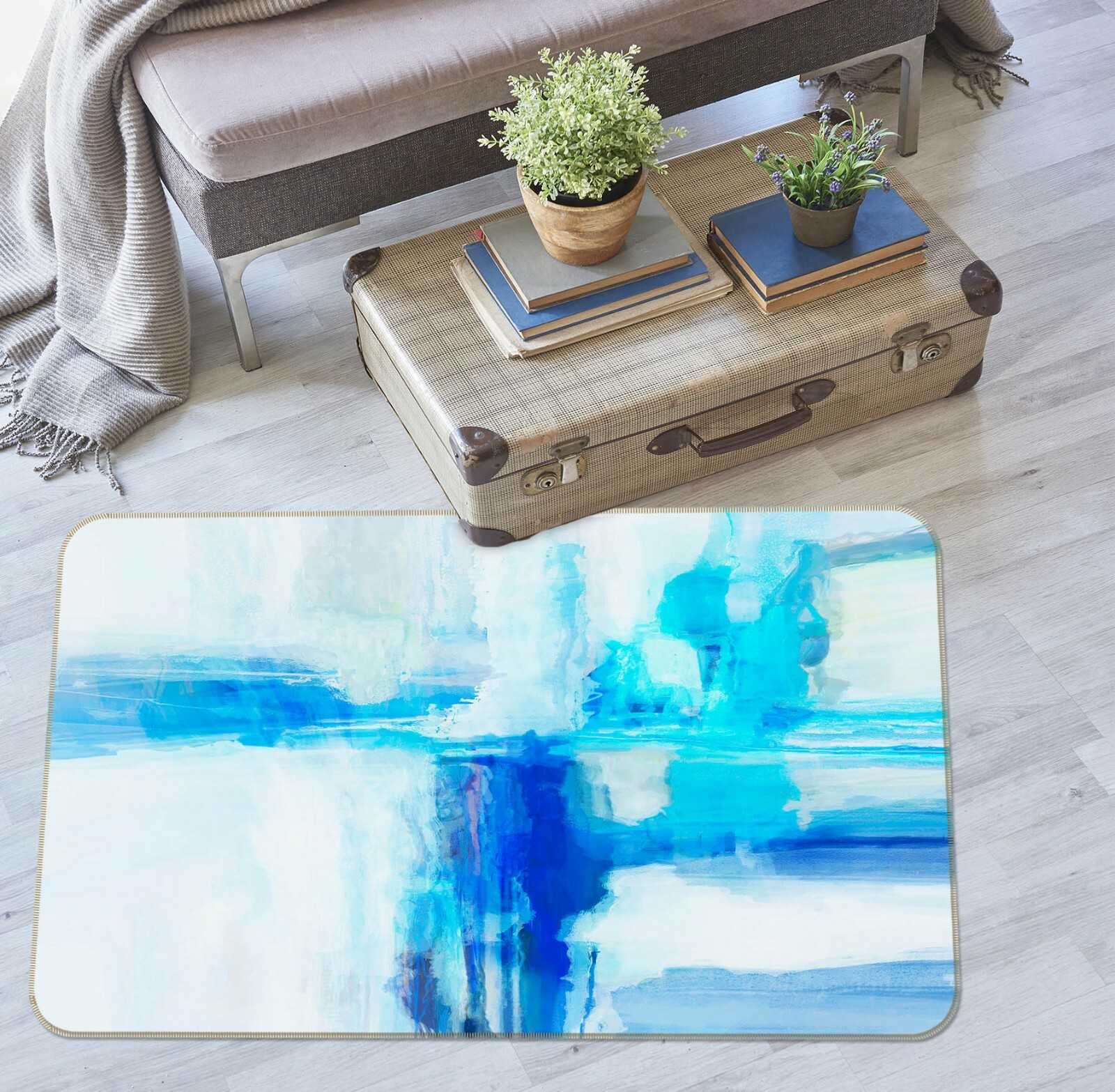 3D Blue White ZHUA24 Game Non Slip Rug Mat Photo Carpet Michael Tienhaara Zoe