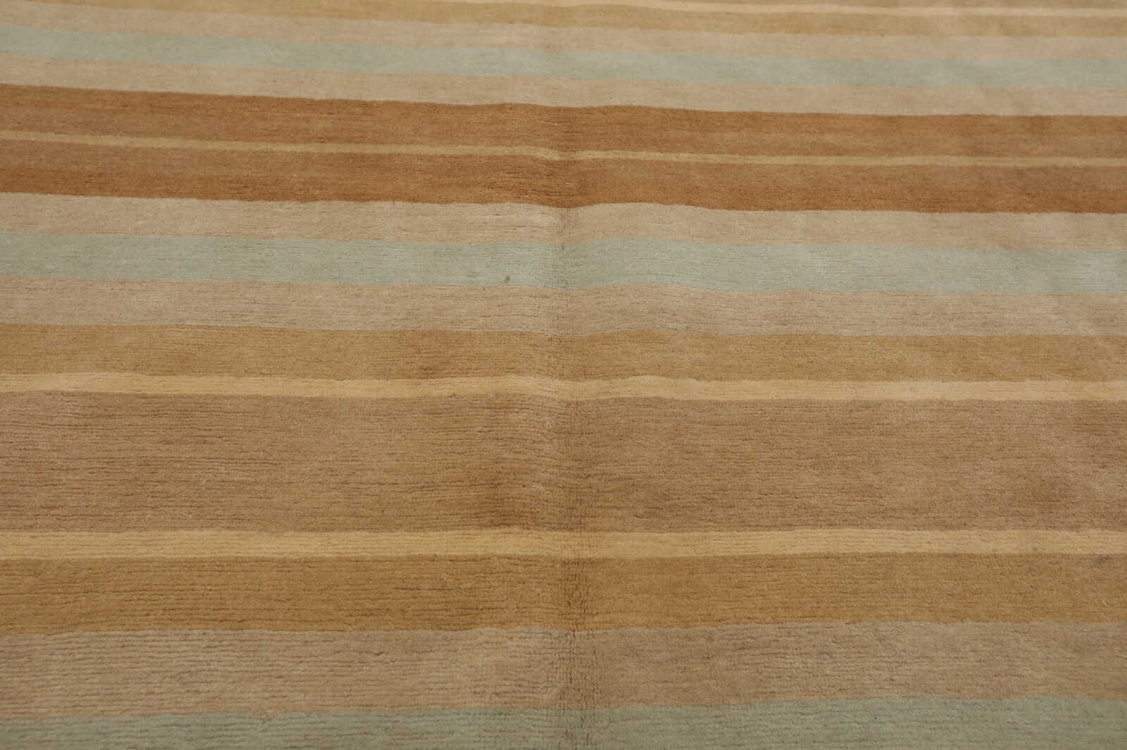 8’x 10′ Hand Knotted Tibetan 100% Wool Stripes 150 KPSI Modern Area Rug Tan