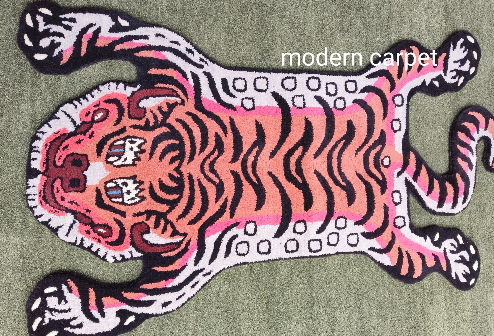 Tibetan Tiger Rugs 3×5 Feet Handmade 100% Woolen Hand Tufted For Home Decoration