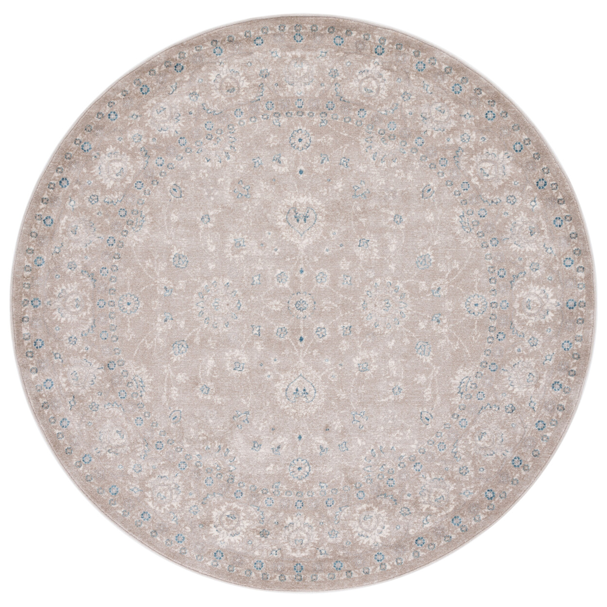 SAFAVIEH Sofia Collection SOF330A Tan / Blue Rug