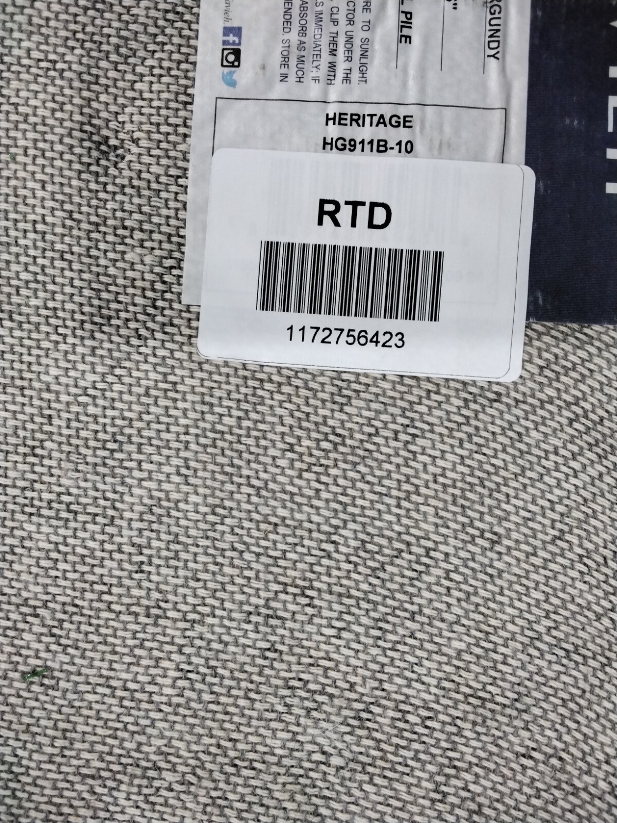 BEIGE / BUGUNDY 9′-6″ X 13′-6″ Back Stain Rug Reduced Price 1172756423 HG911B-10
