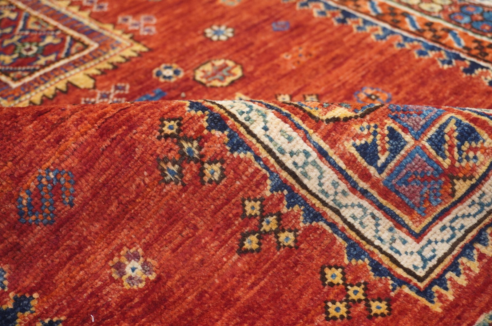 3 x 4 ft Red Oriental Afghan Hand Knotted Tribal Area Rug