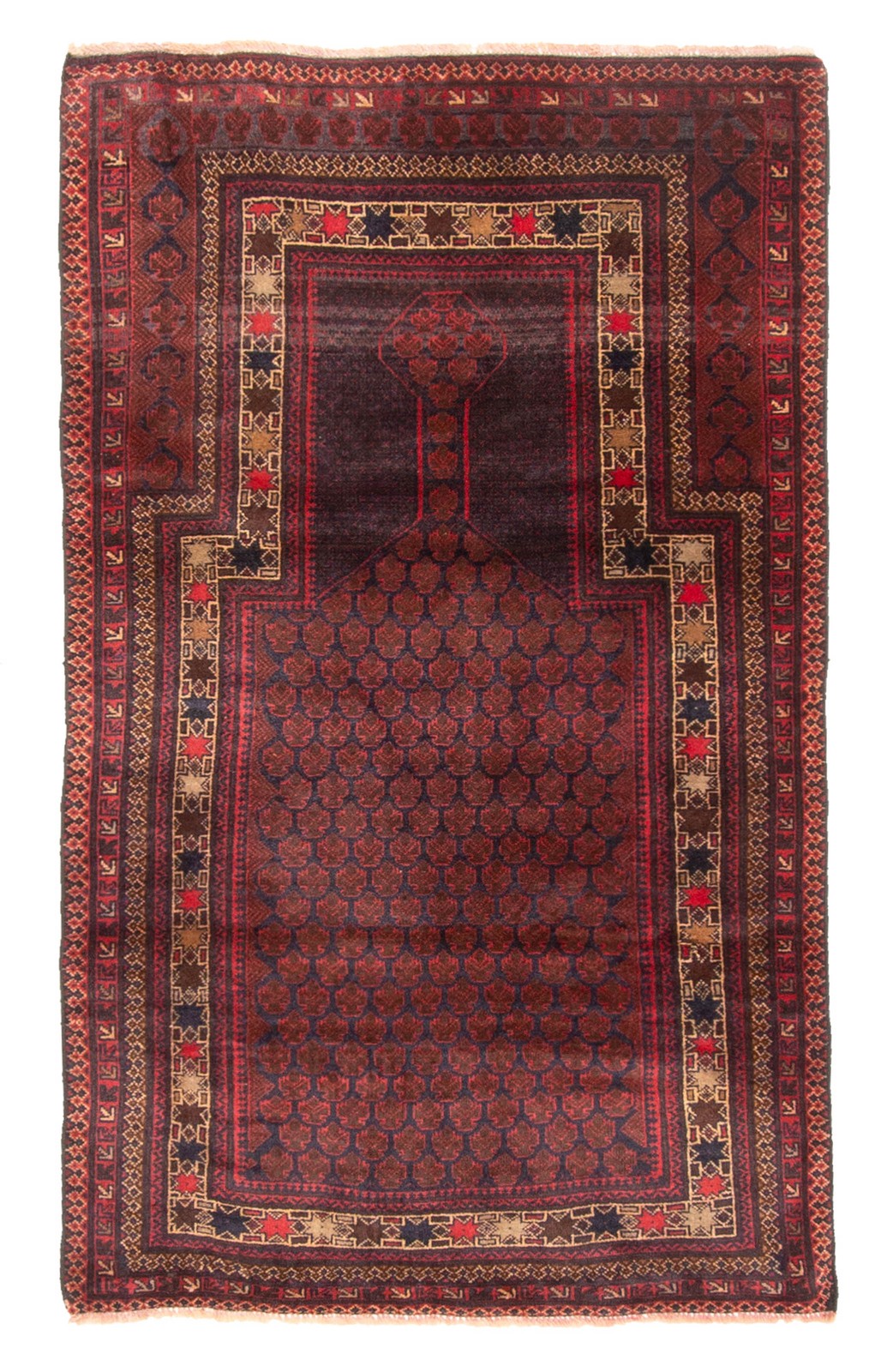 Traditional Vintage Hand-Knotted Oriental Carpet 2’11” x 5’0″ Wool Area Rug