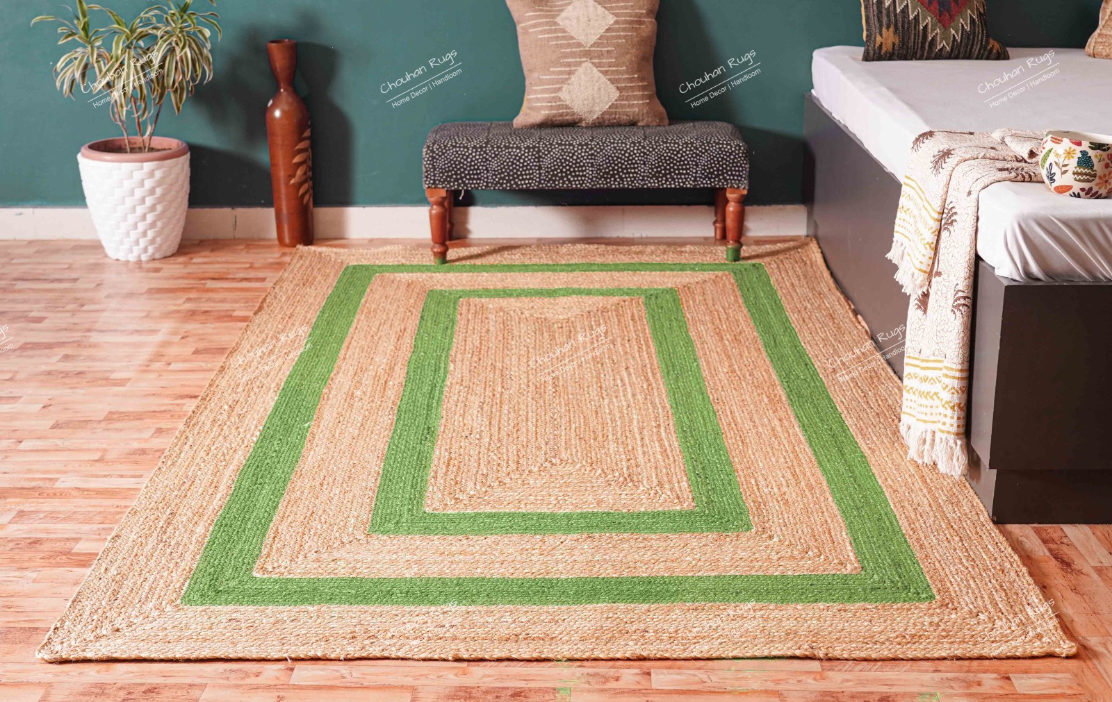 5×8 ft custom size rug beige with light green boho living room area decor rugs