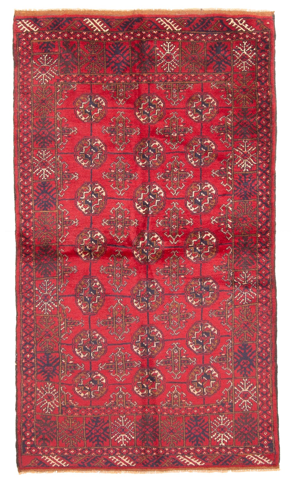 Vintage Hand-Knotted Area Rug 3’8″ x 6’7″ Traditional Wool Carpet
