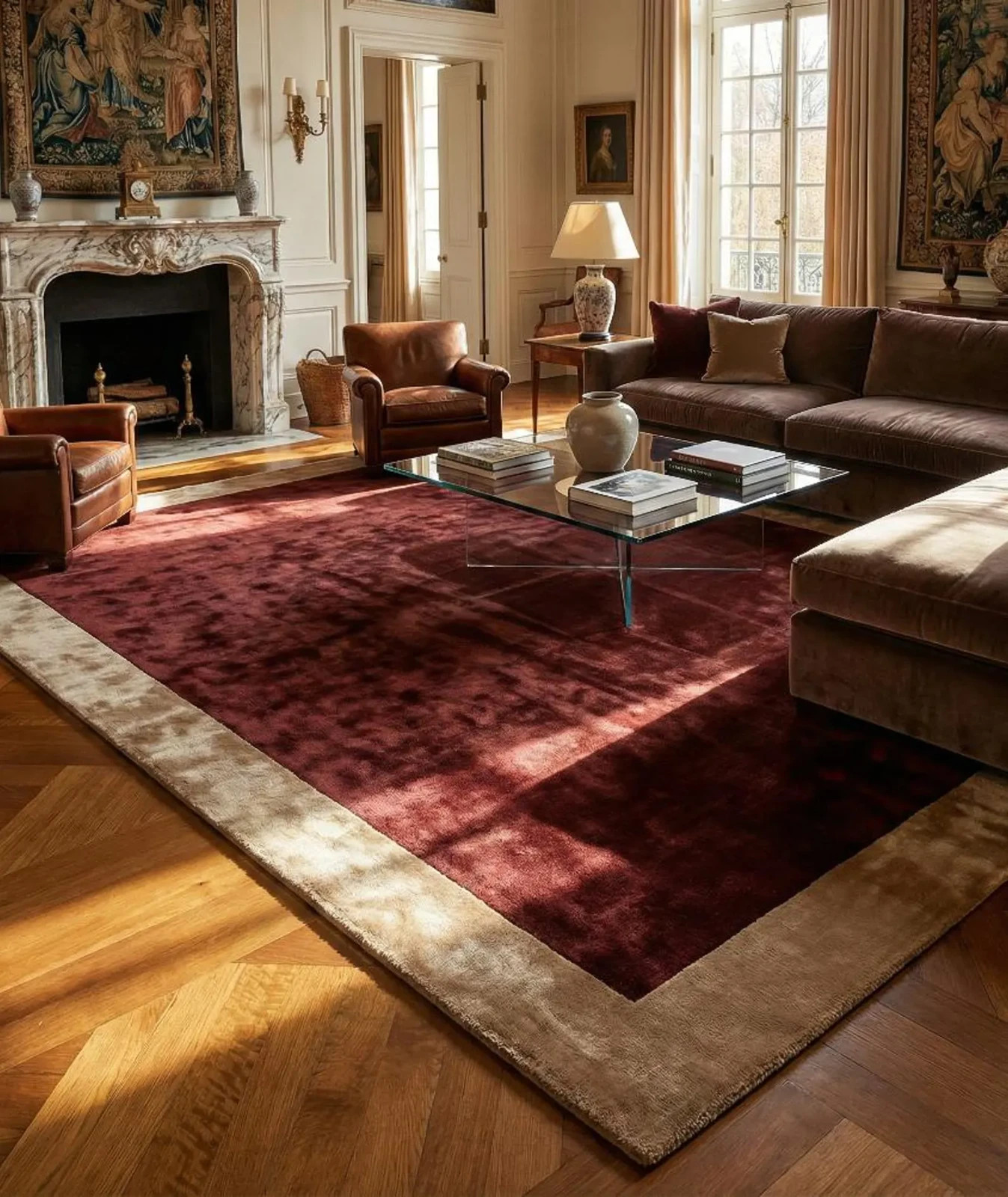 Luxury Hand Tufted Rug with Solid Color Design | Premium Cut Pile Silk Area Rug.