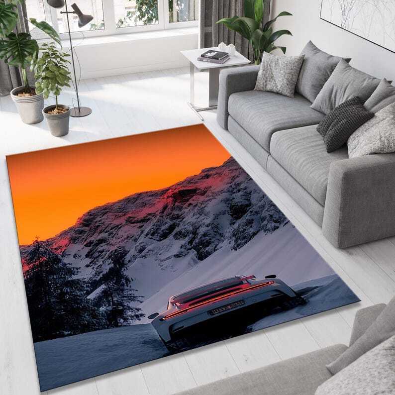 Sport Car Rug, Sport Car Carpet, Racing Car Carpet, Car Rug, Garage Rug, Custom