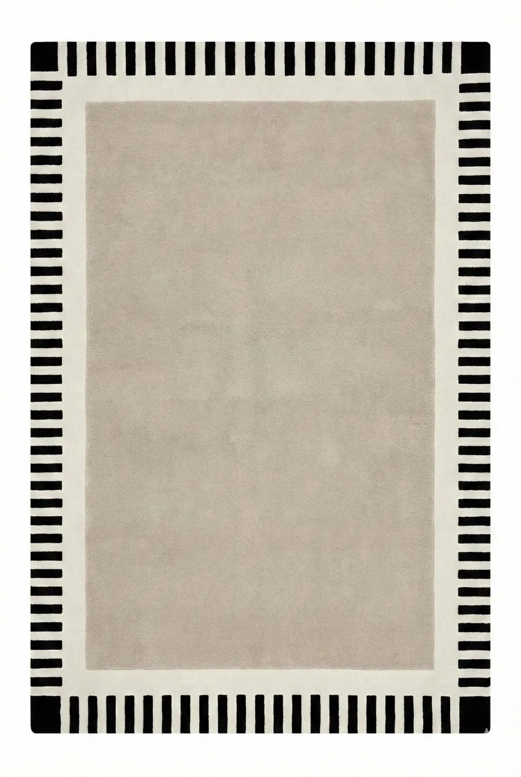 Hand Tufted Wool Area Rug, Modern Neutral Beige Carpet with Black Border Rug etc