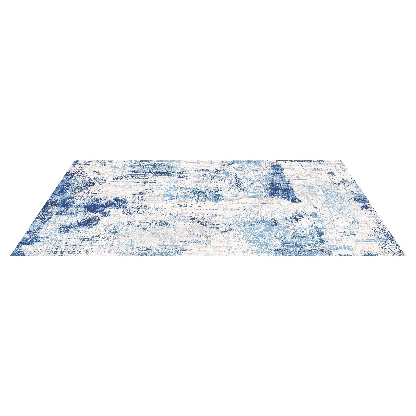 VEVOR Large Area Rug 5 x 7 ft Anti-Skid and Tear-Resistant Floor Mat Modern Blue