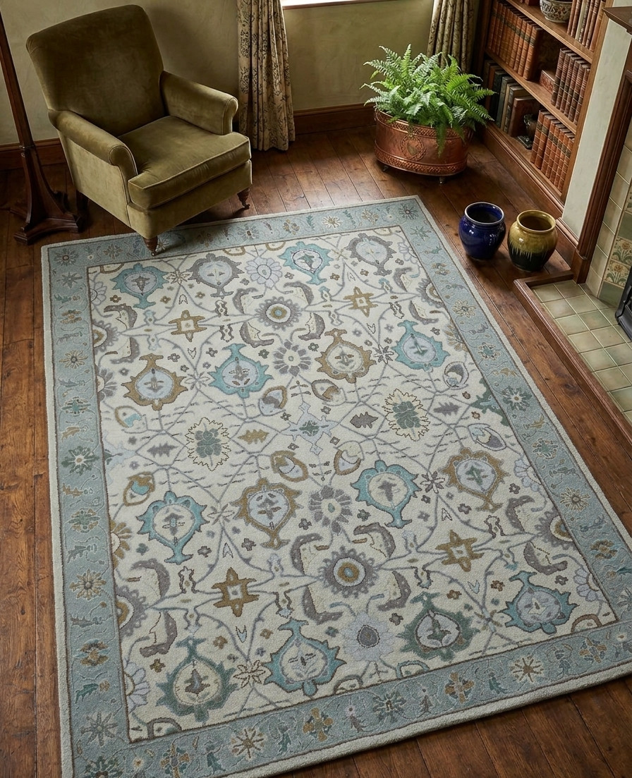 New Eva Gray Traditional Oriental Old Style Handmade Tufted 100% Wool Area Rugs