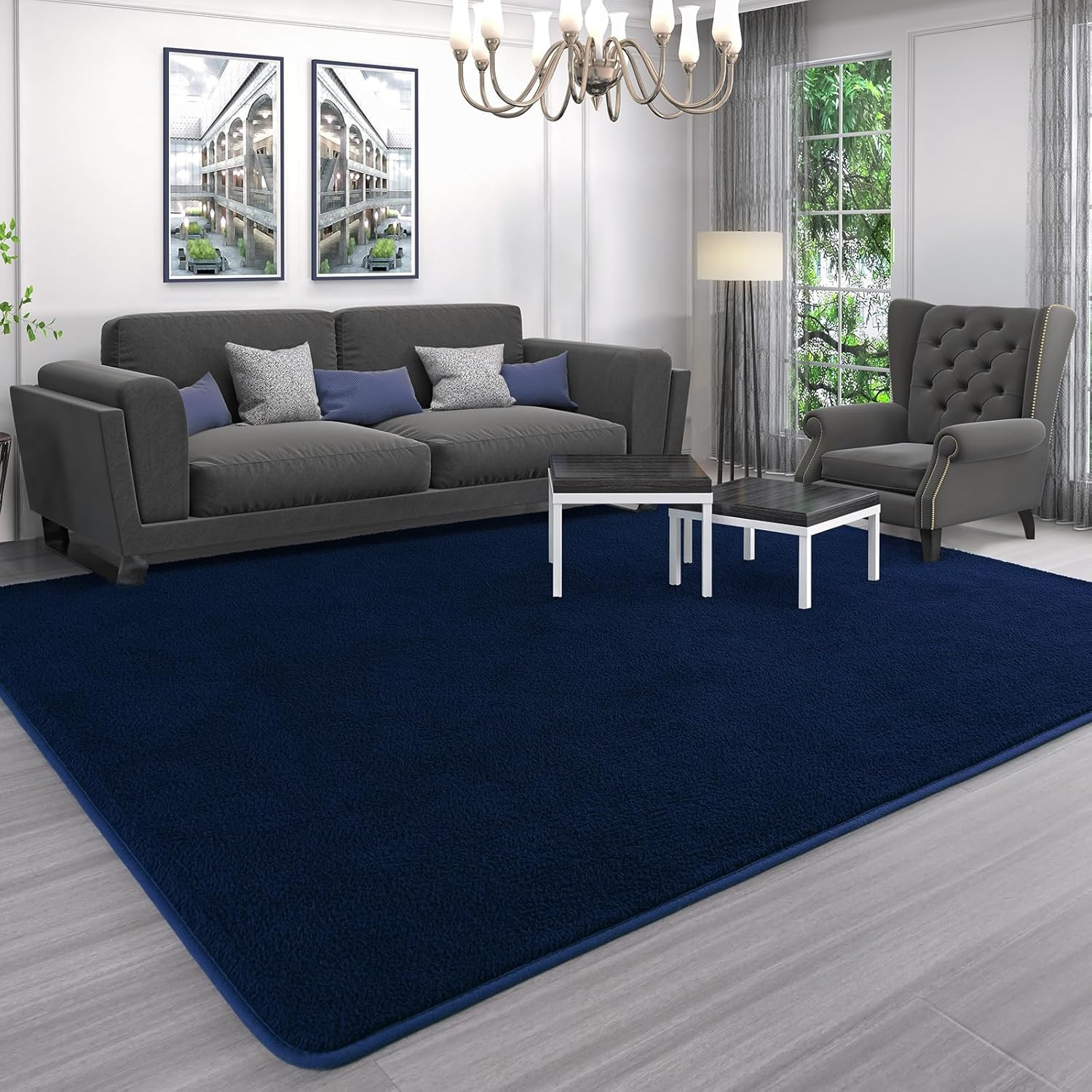 AROGAN Shag Runner Rug for Hallways, 2X6 Feet Washable Rugs with Memory Foam for