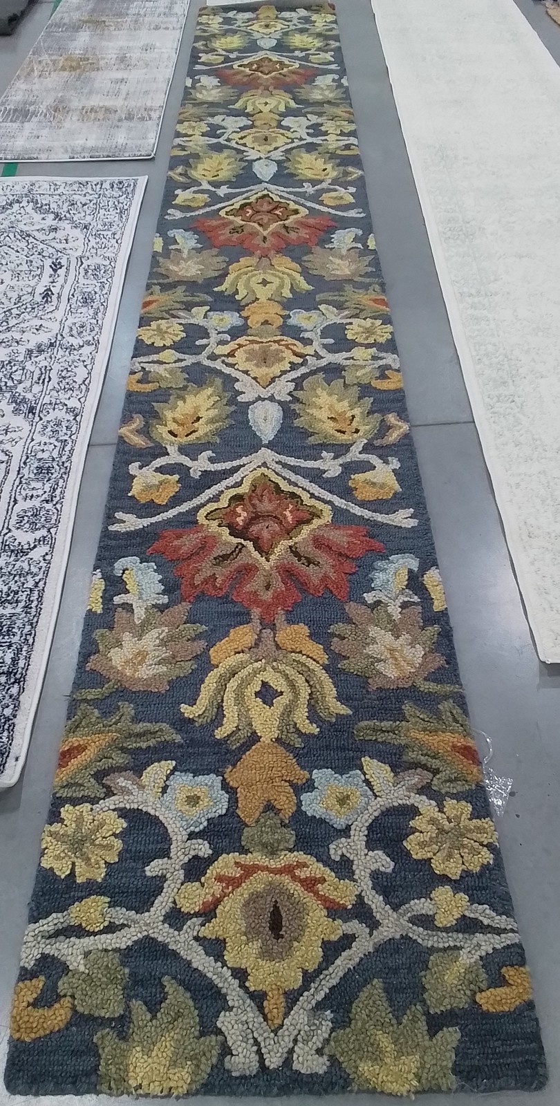 NAVY / MULTI 2′-3″ x 16′-0″ Back Stain Rug, Reduced Price 1172809040 BLM402A-216