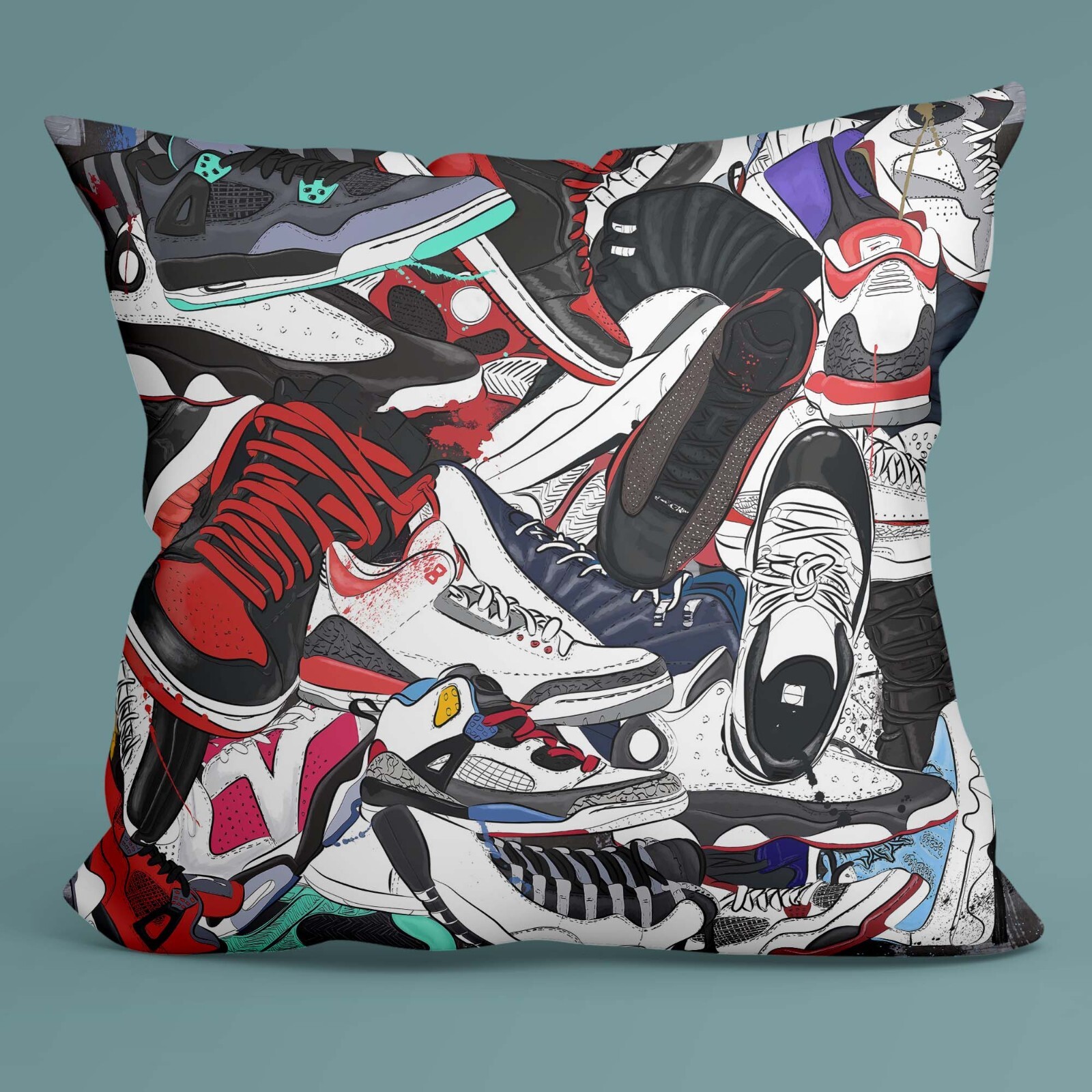 Sneaker Pillow Cover, Street Style, Hypebeast Decor, Shoe Lover Gift, Urban