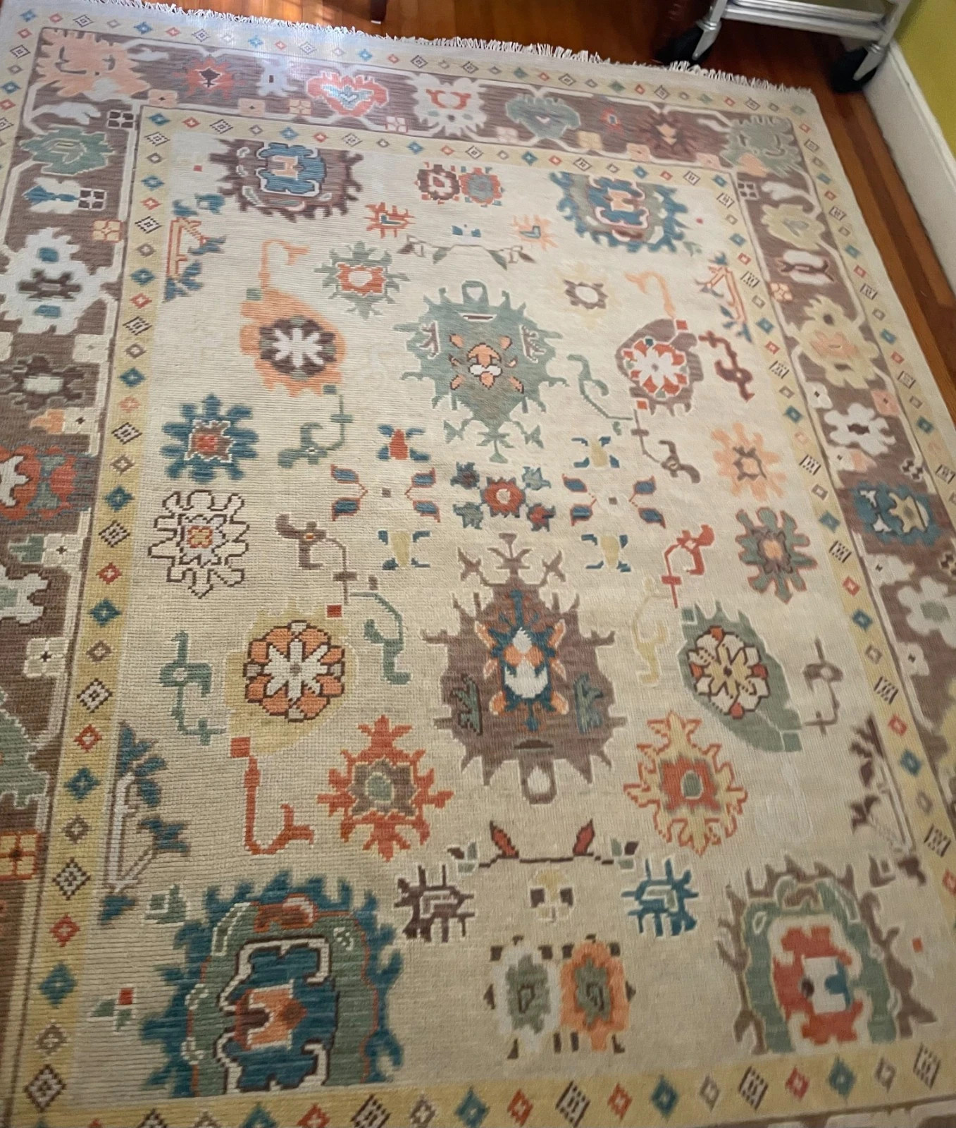 Vintage Style Turkish Oushak Hand Knotted Wool Area Rug 8×11 9×12 10×14 12×15 ft