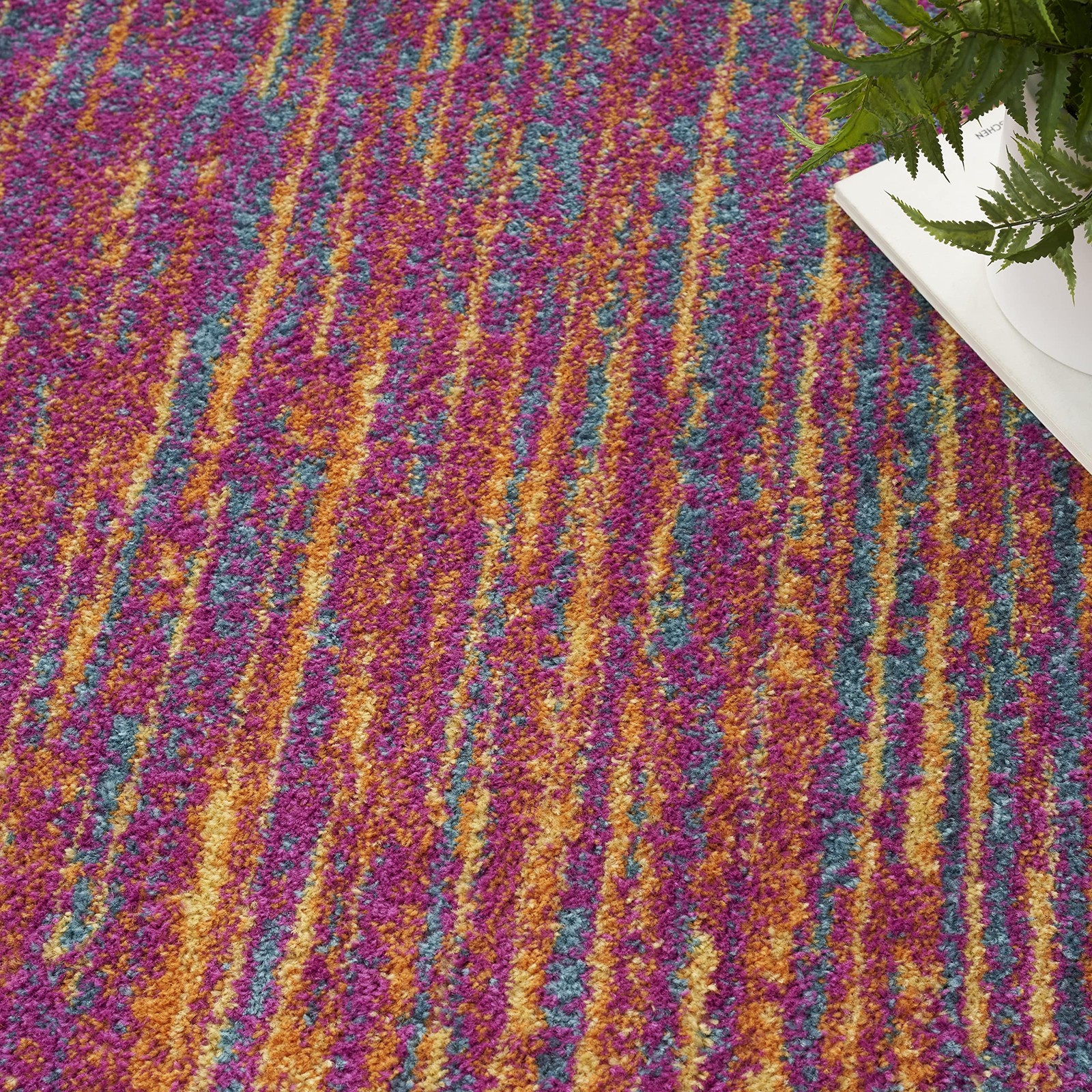 Home Passion Multicolor 8′ x 10′ Area Rug – Easy Clean, Non Shedding, Bed Roo…
