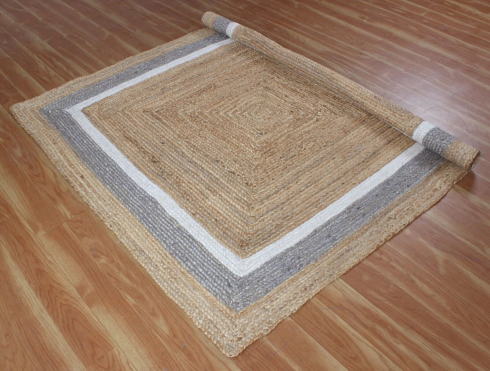 Handmade Natural Jute Braided Area Rug Floor Mat Carpet Non Slip Indian Rugs Mat