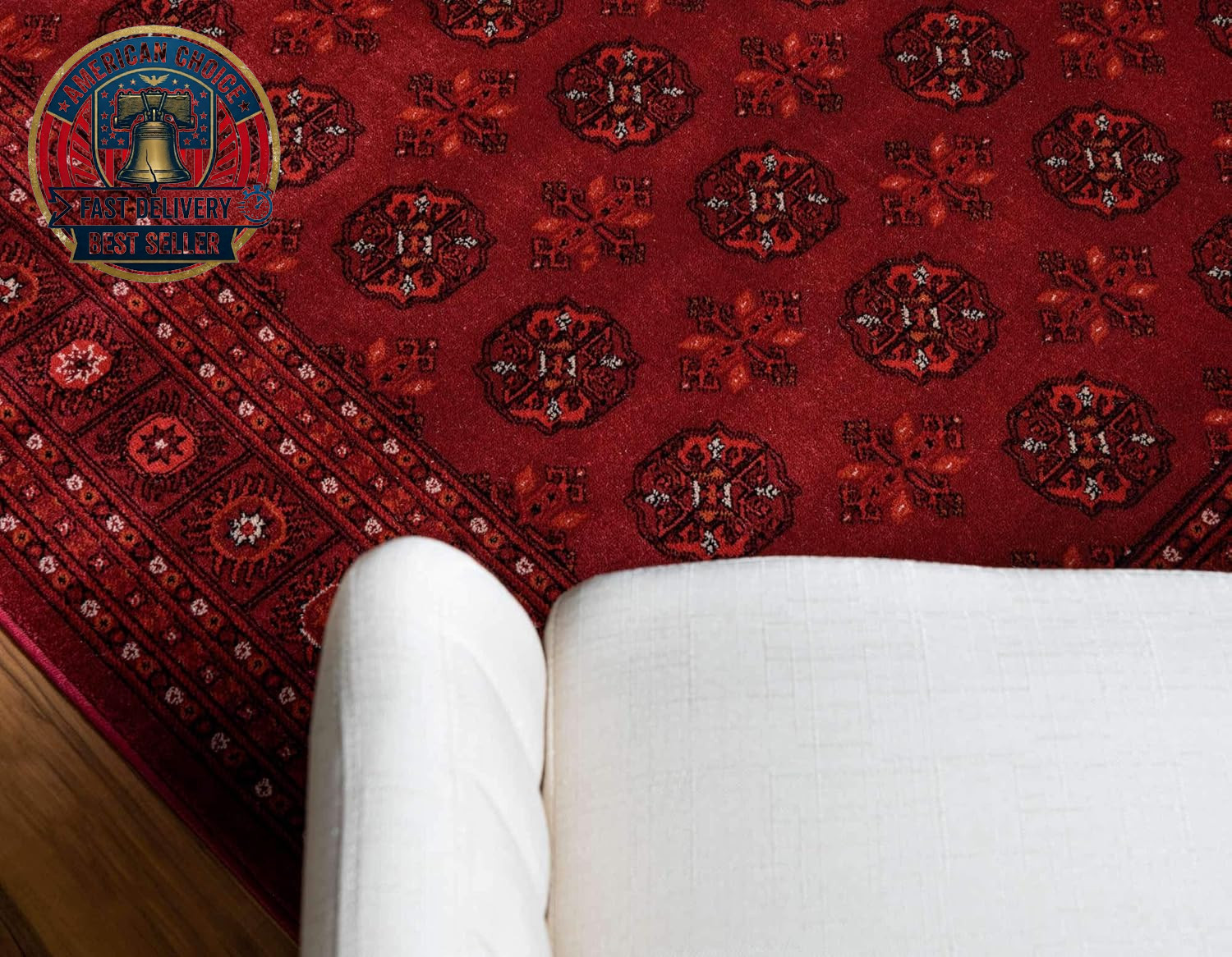 Tekke Collection Over-Dyed Saturated Traditional Torkaman Area Rug, 9 Ft X 12 Ft