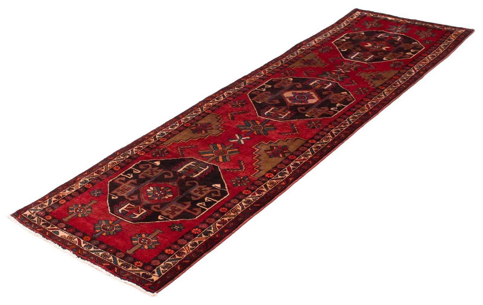 3’11” x 13’3″ Vintage Hand-knotted Runner Rug Traditional Oriental Wool Carpet