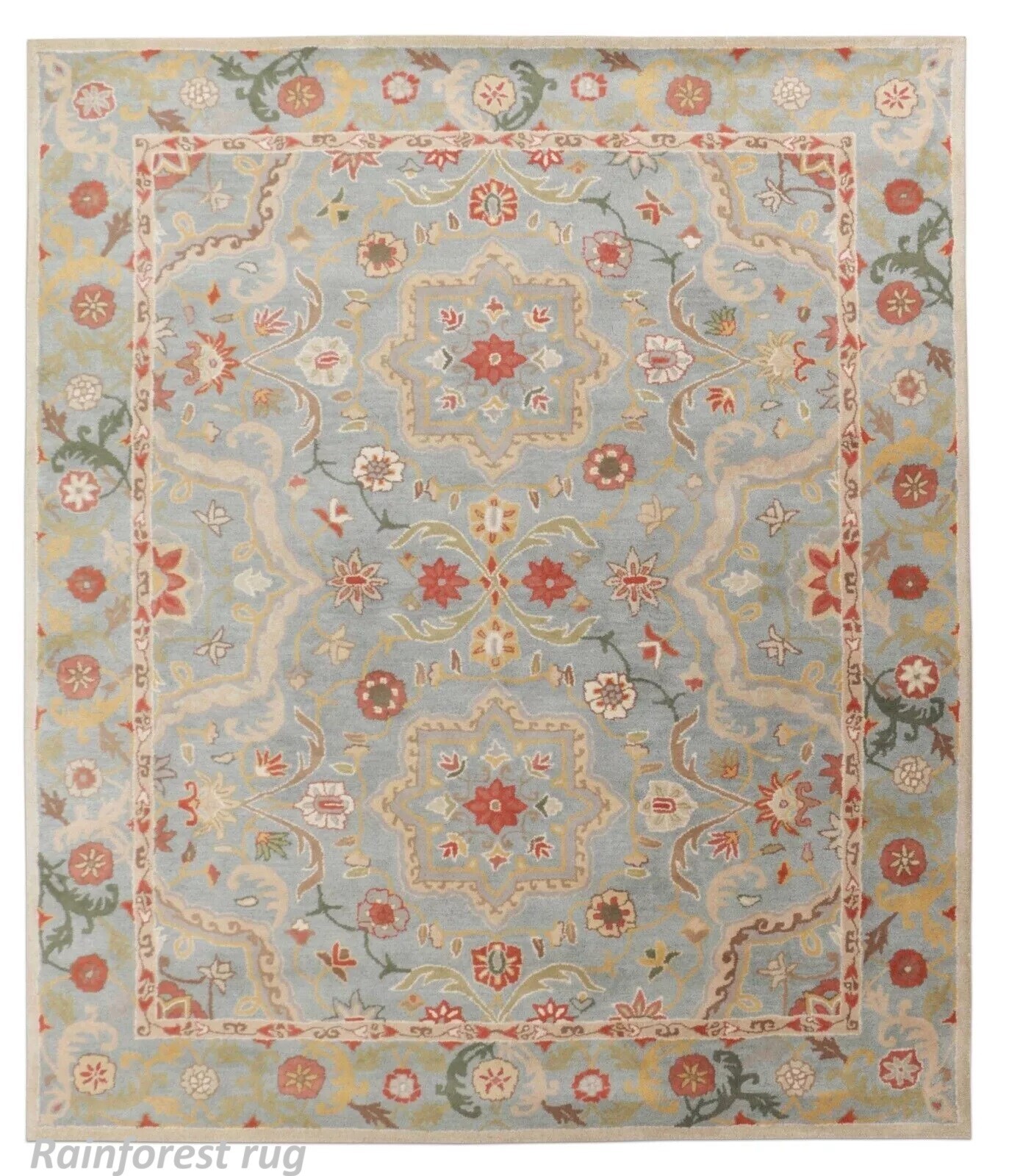 Carpets Handmade High-Low Hand Tufted Floral Wool Area Carpet Rectangular Shape