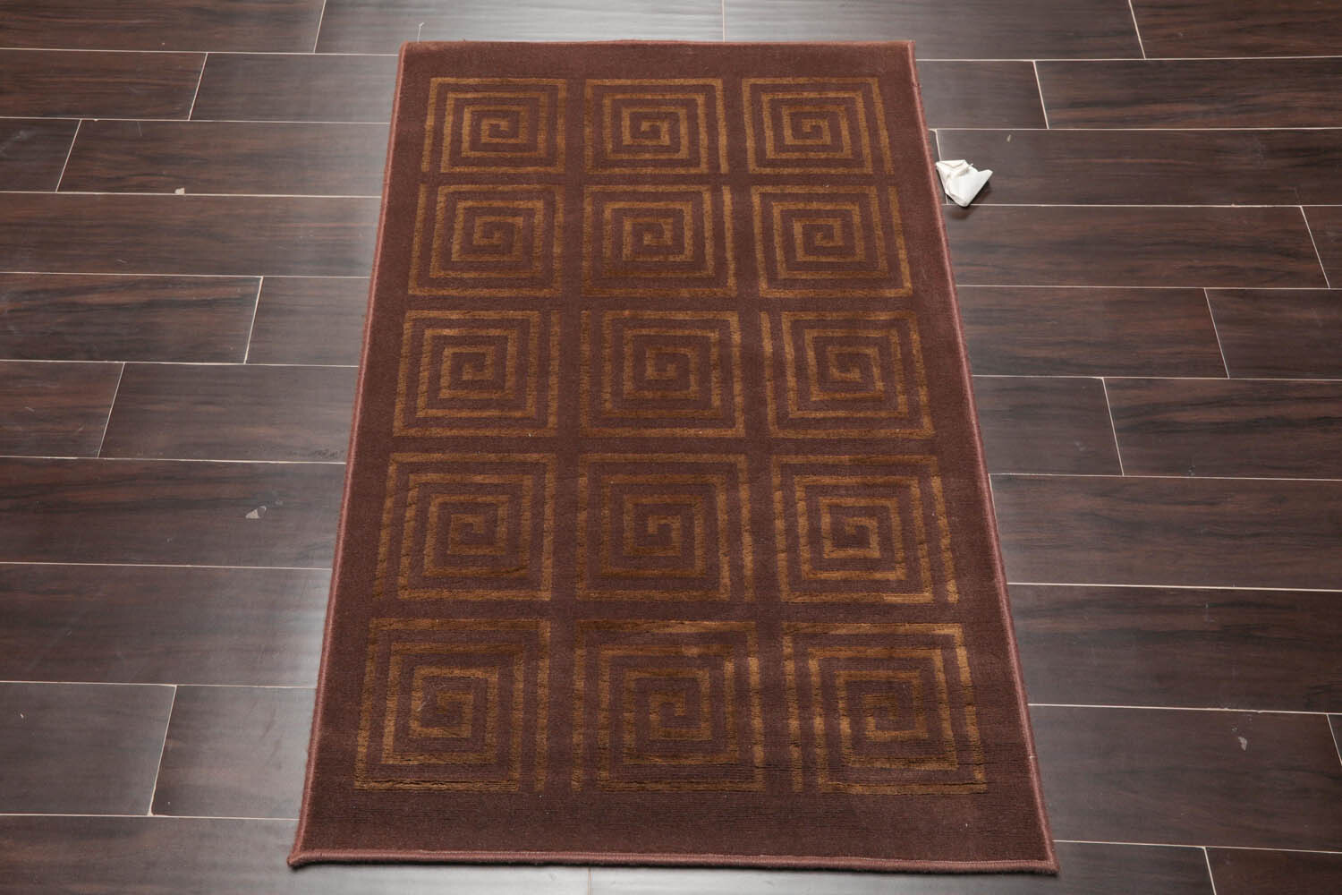 2’5”x4’1″ Brown Modern & Contemporary Wool Oriental Area Rug