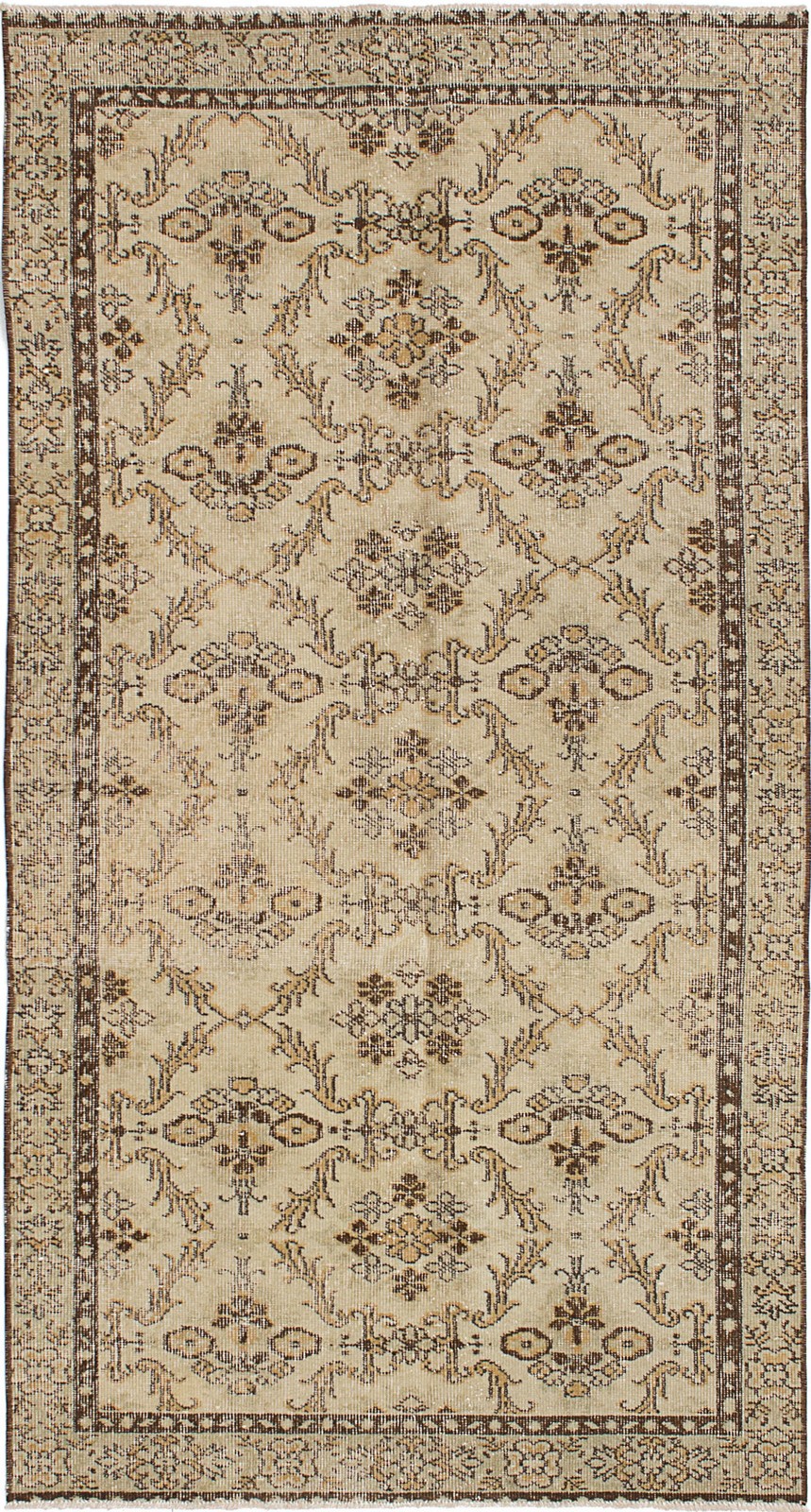 Vintage 3’7″ x 7’0″ Traditional Hand Knotted Vegetable Dye Wool Area Rug