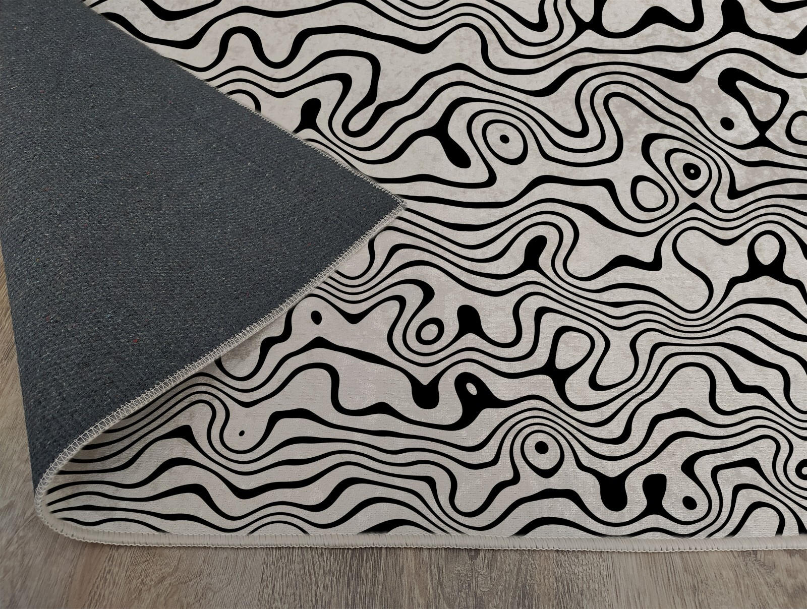 Distorted Ink Stripes, Floor Rug, Fashion Abstract Modern Carpets, Abstract Deco