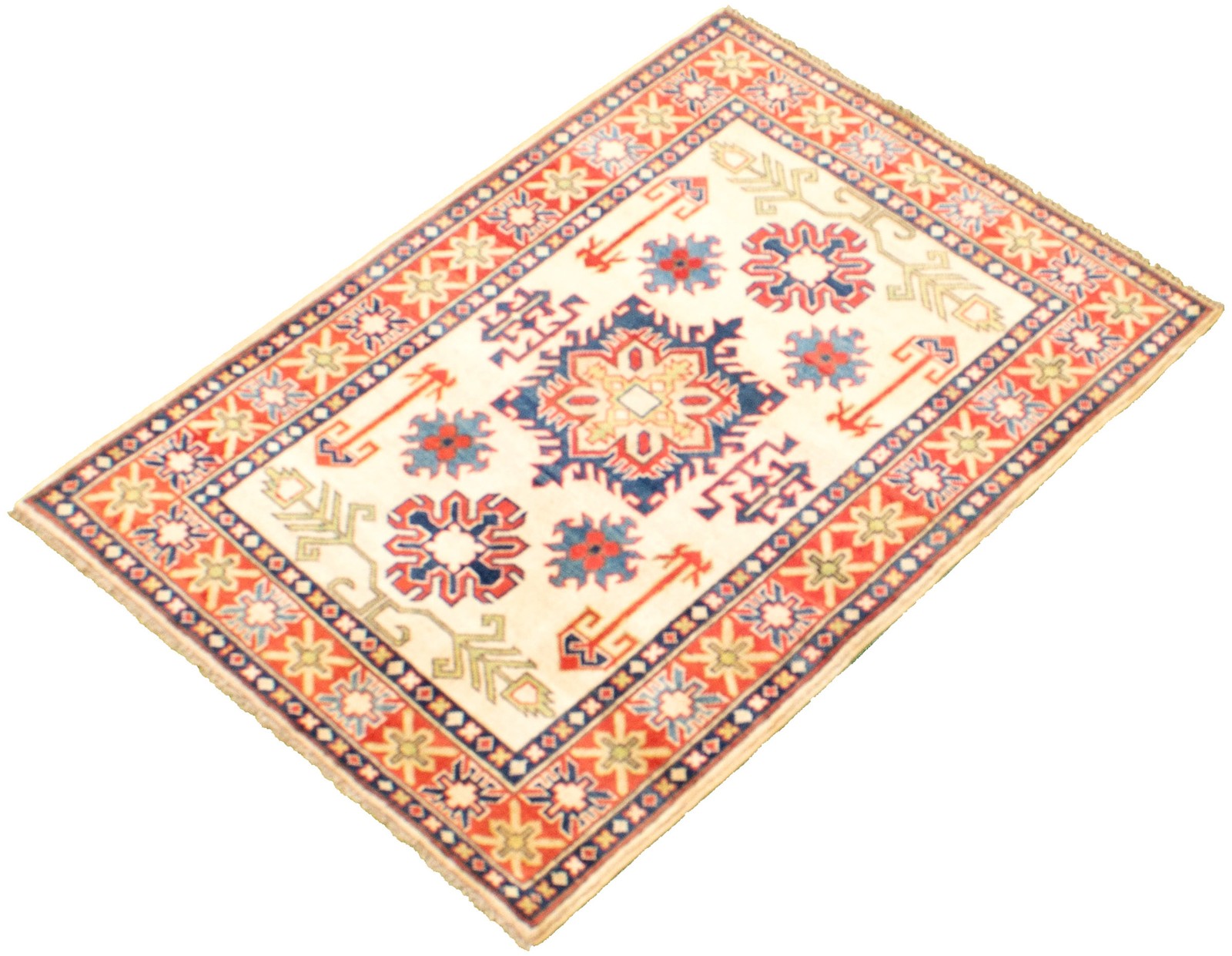 Traditional Hand Knotted Oriental Area Rug 3’6″ x 4’11” Wool Carpet