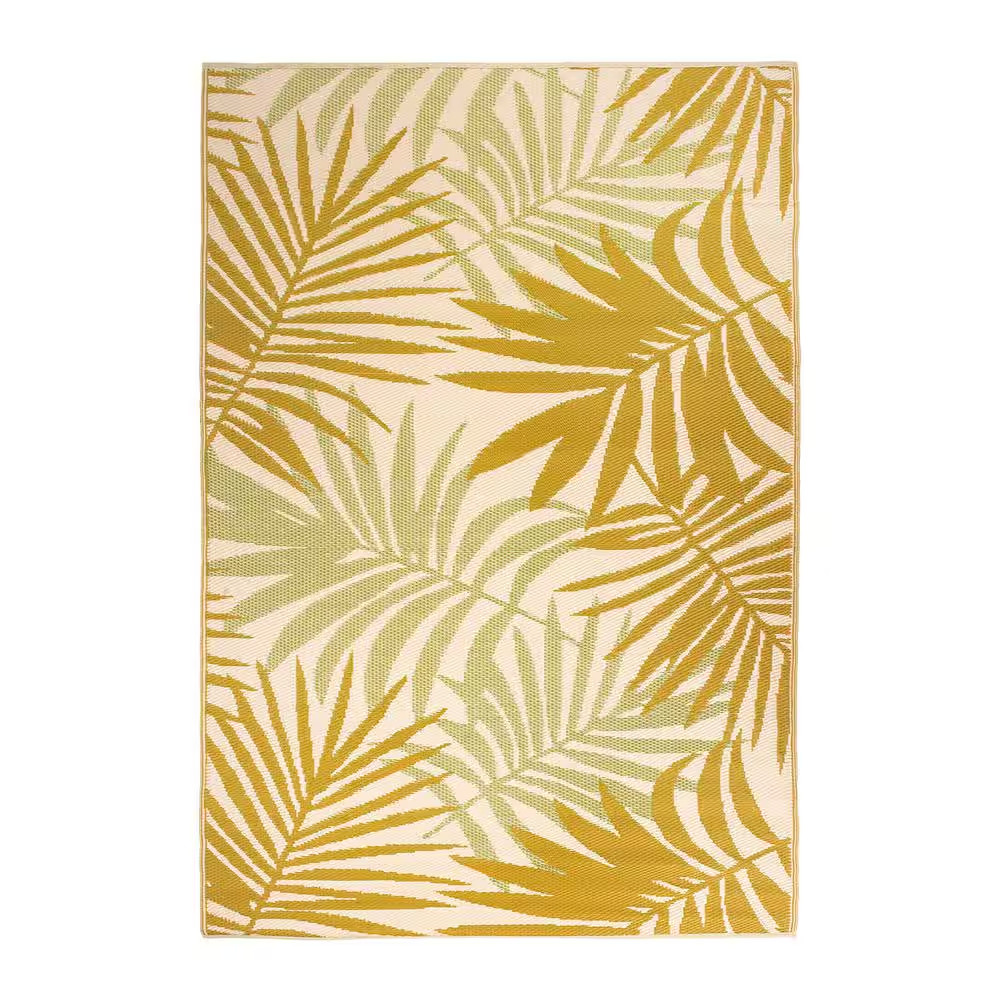 Hawaii Multi 5 Ft. X 7 Ft. Floral Reversible Plastic Outdoor Area Rug