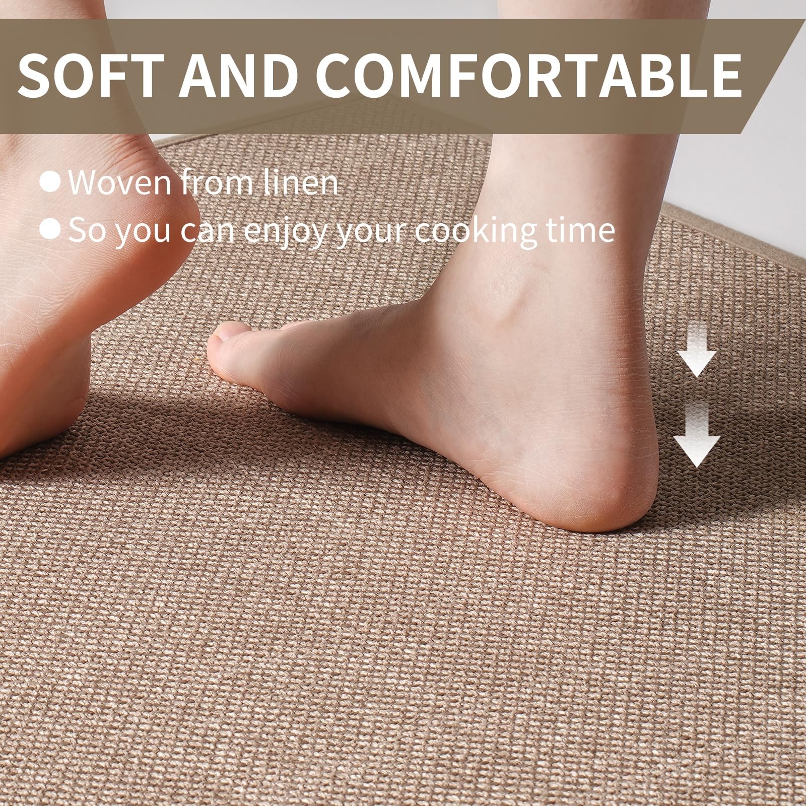 Non Slip Kitchen Runner Rugs, Washable Absorbent Mats for Floor, Thick Weave