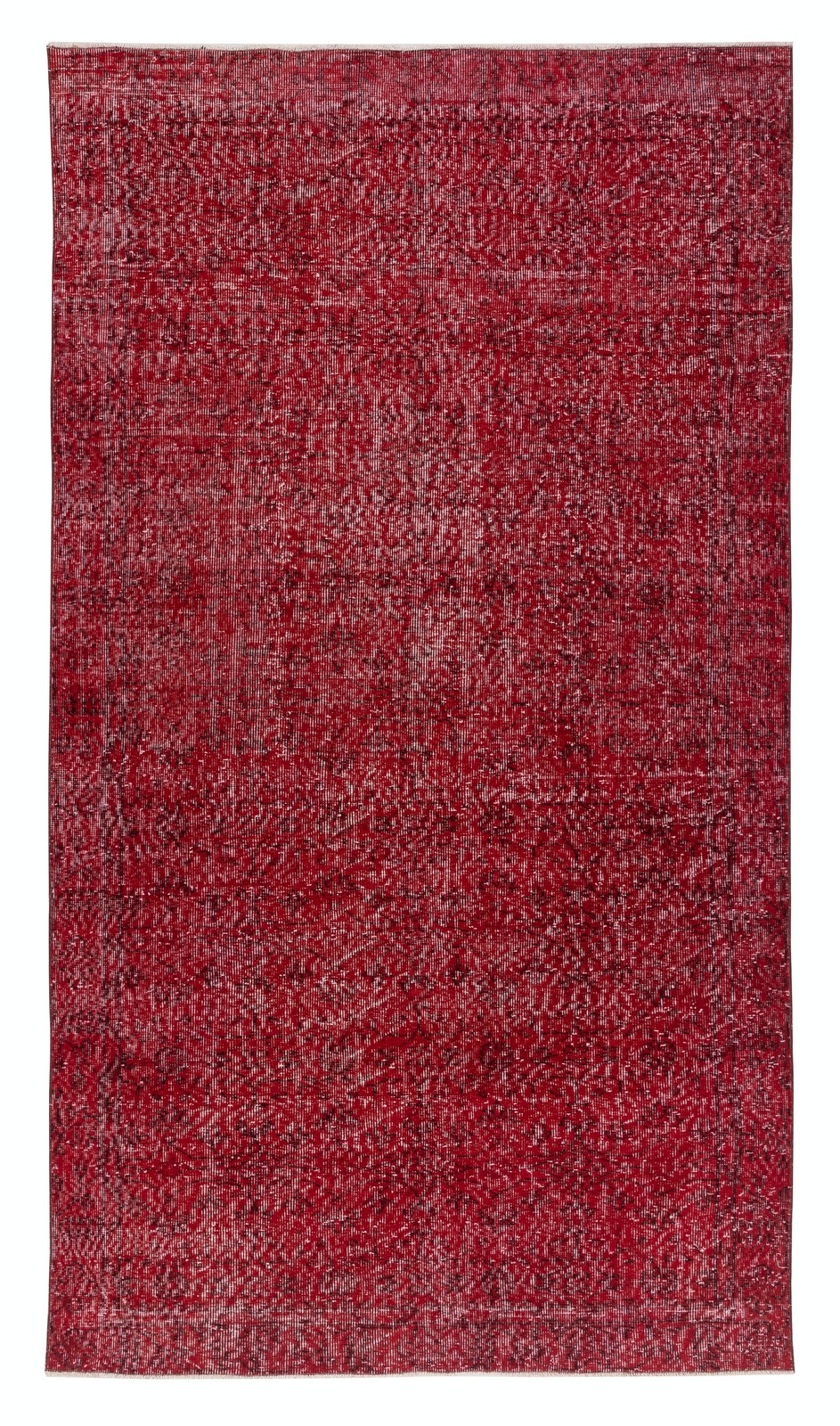 5.3×9.2 Ft Red Handmade Turkish Area Rug for Living Room, Bedroom & Dining Room