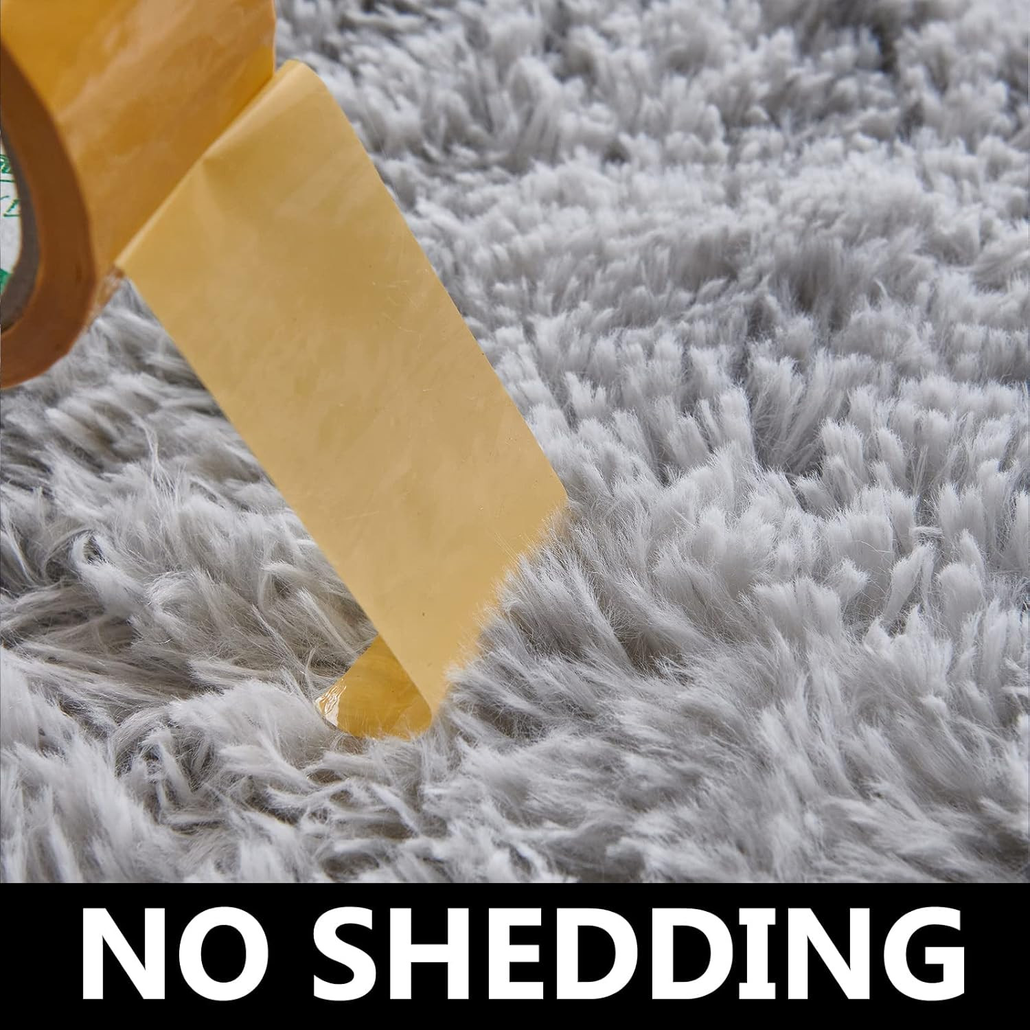 Tie-Dyed Round Rug 6×6 Fluffy Non-Slip Circle Area Rug for Bedroom Light Grey