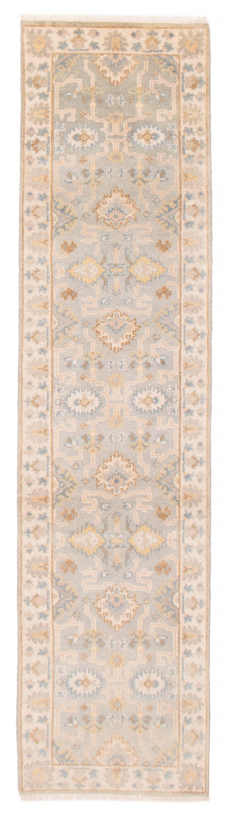 Vintage Hand-knotted Runner Rug 2’7″ x 10’0″ Traditional Oriental Wool Carpet