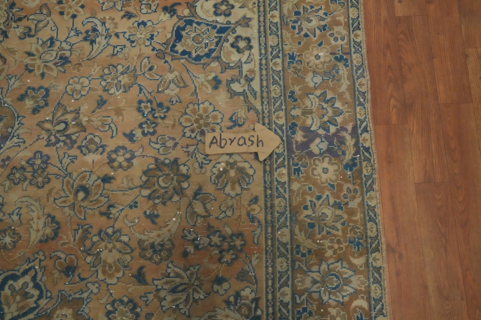 Vintage Muted Rust Distressed Wool Traditional Hand-knotted Area Rug 6×10 Carpet