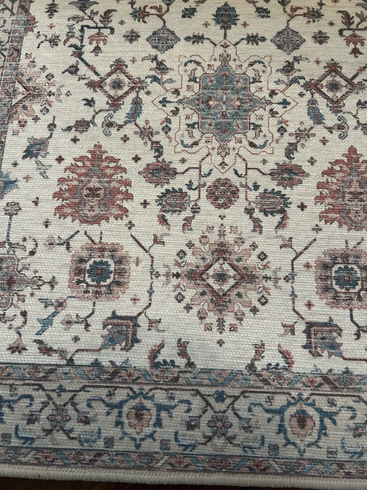 Laura Ashley Floral Machine Washable Accent Runner 20”x60” Skid Resistance