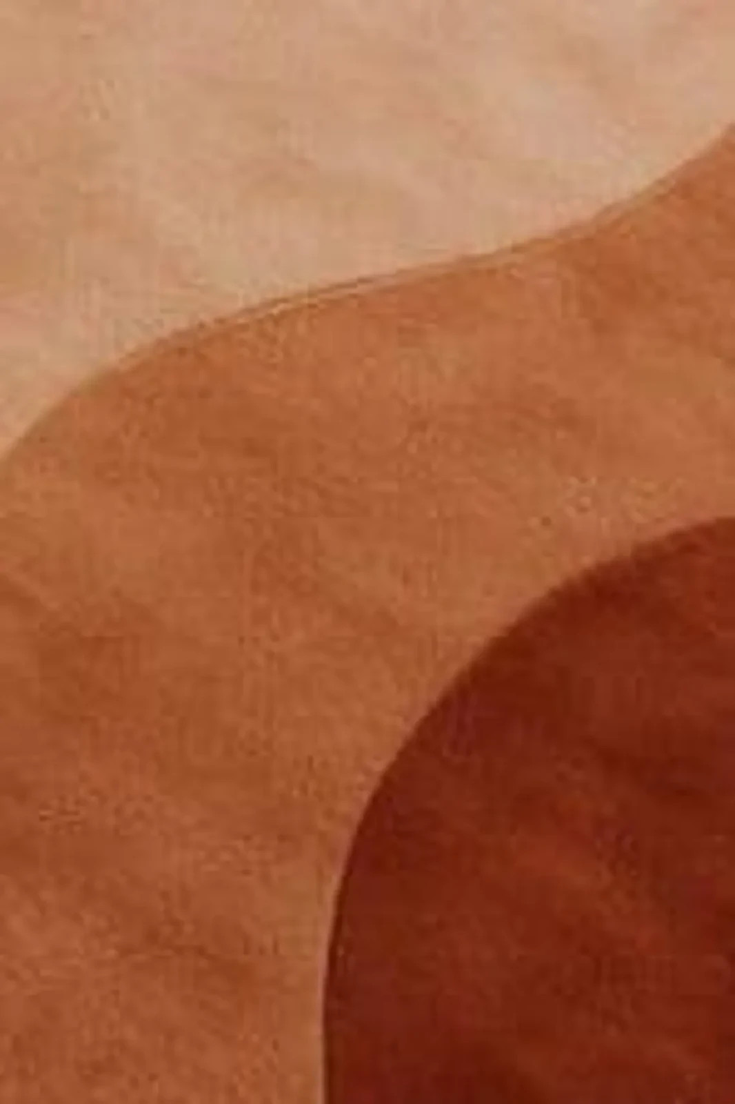 New Modern Wavy Hand-Tufted Wool Rug | Rust & Terracotta Area| Abstract Carpet.