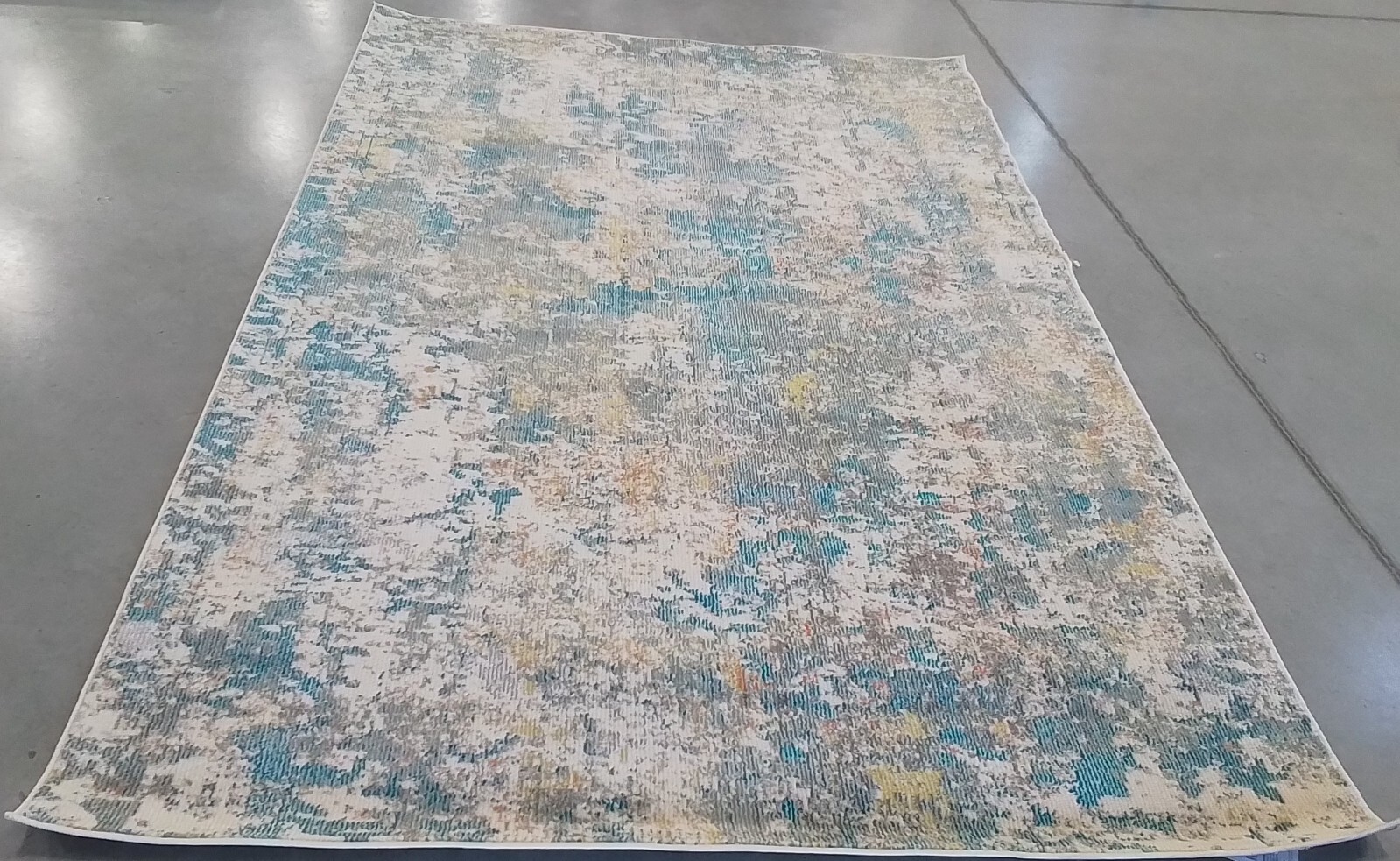 TEAL / GOLD 6′-0″ x 9′-0″ Damaged Binding Rug Reduced Price 1172761353 MAD453K-6