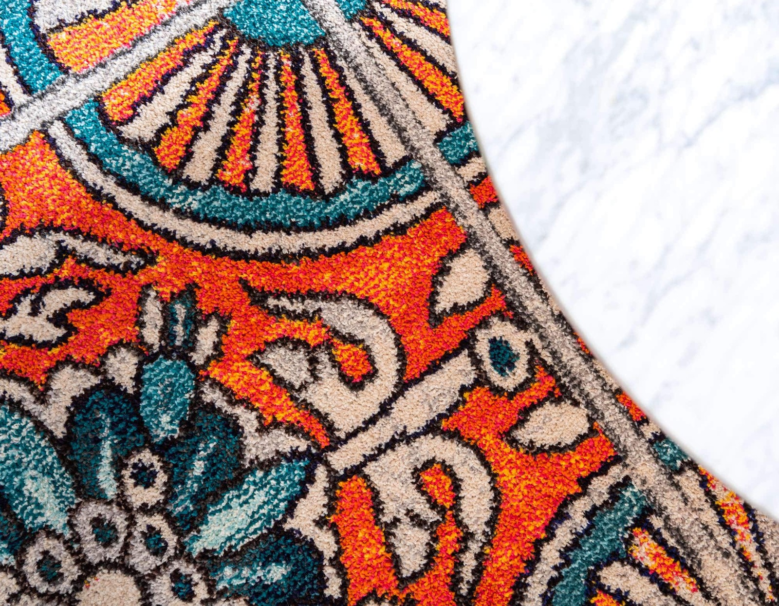 Unique Loom Estrella Collection Floral Geometric Vibrant Modern Abstract Area