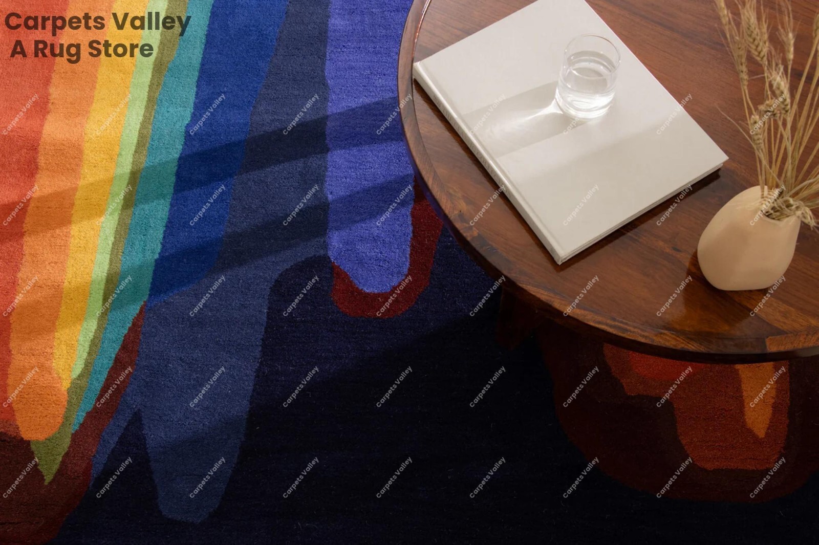 Melting Color Fall Hand-Tufted Wool Handmade Area Rug Carpet for Home, Living