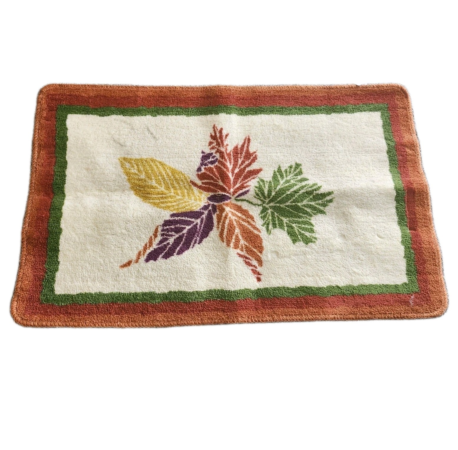 Fall Leaves Accent Rug Autumn Harvest Decor Multicolor Indoor Thanksgiving 31×19