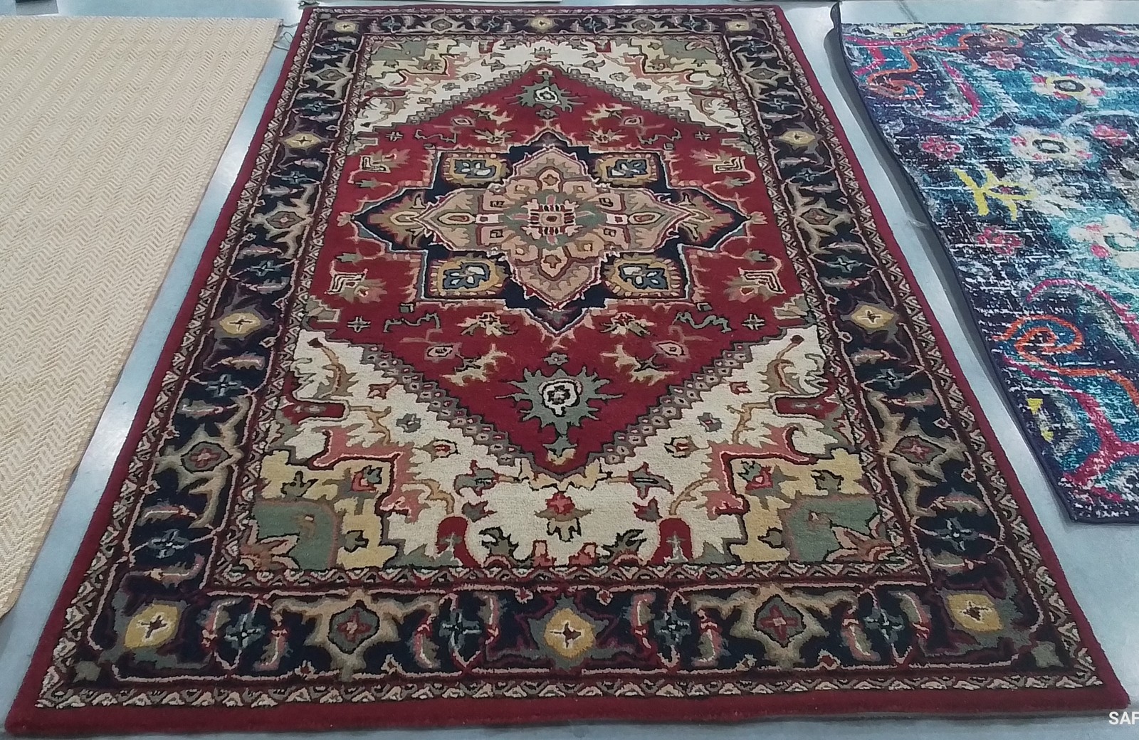RED 5′-0″ x 8′-0″ Flaw in Rug, Reduced Price 1172807305 HG625A-5