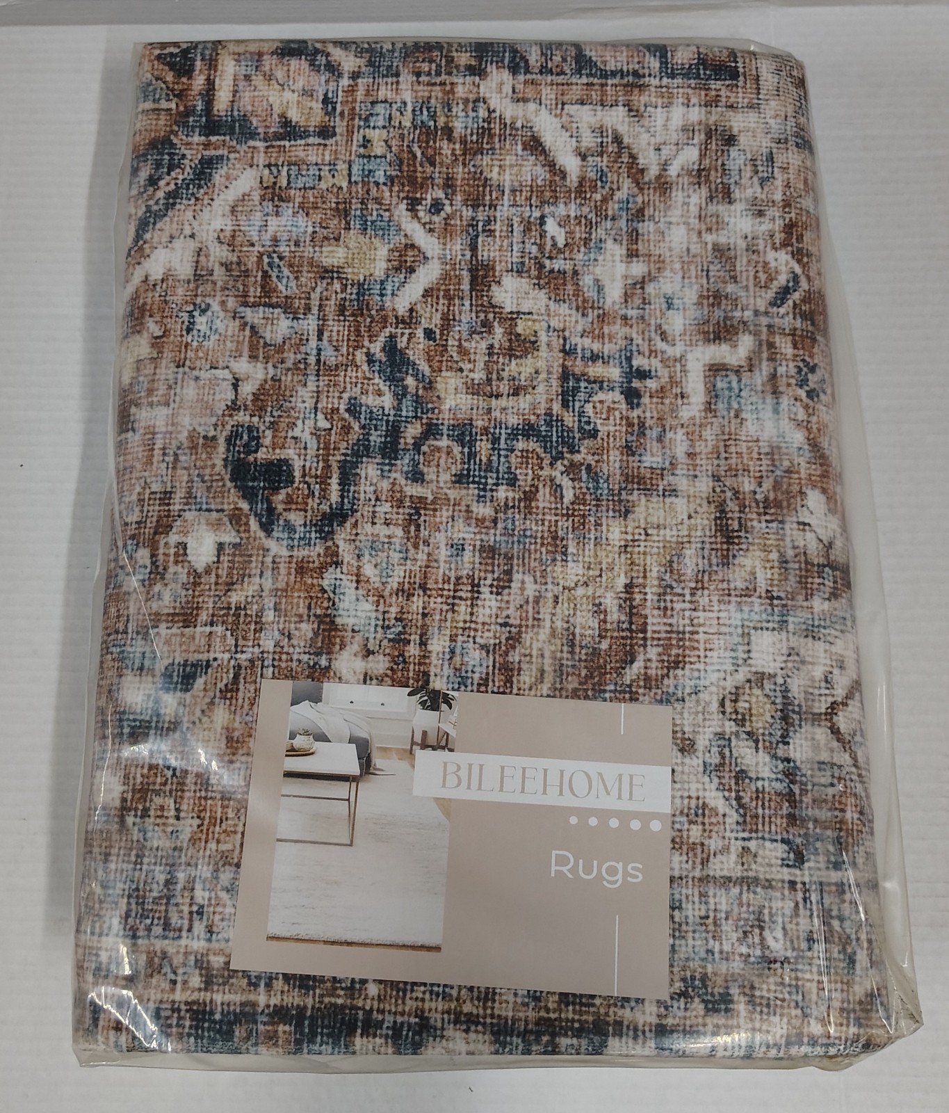 Washable Area Rug 8×10 – Large Boho Living Room Rugs Vintage Terracotta Rug