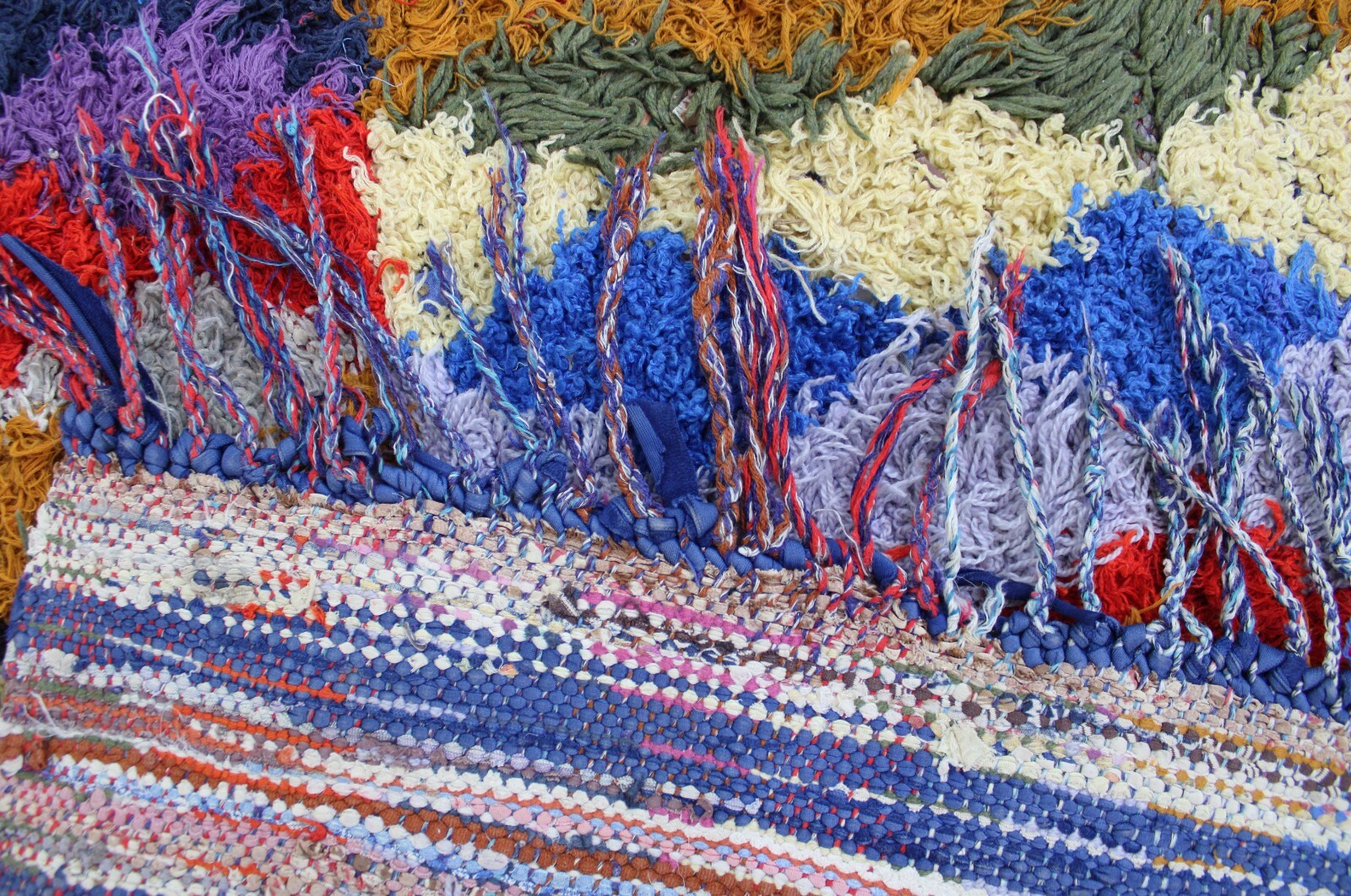 Boucherouite Moroccan Rug 3×7 – Colorful Berber Rug handmade rug wool rug boho