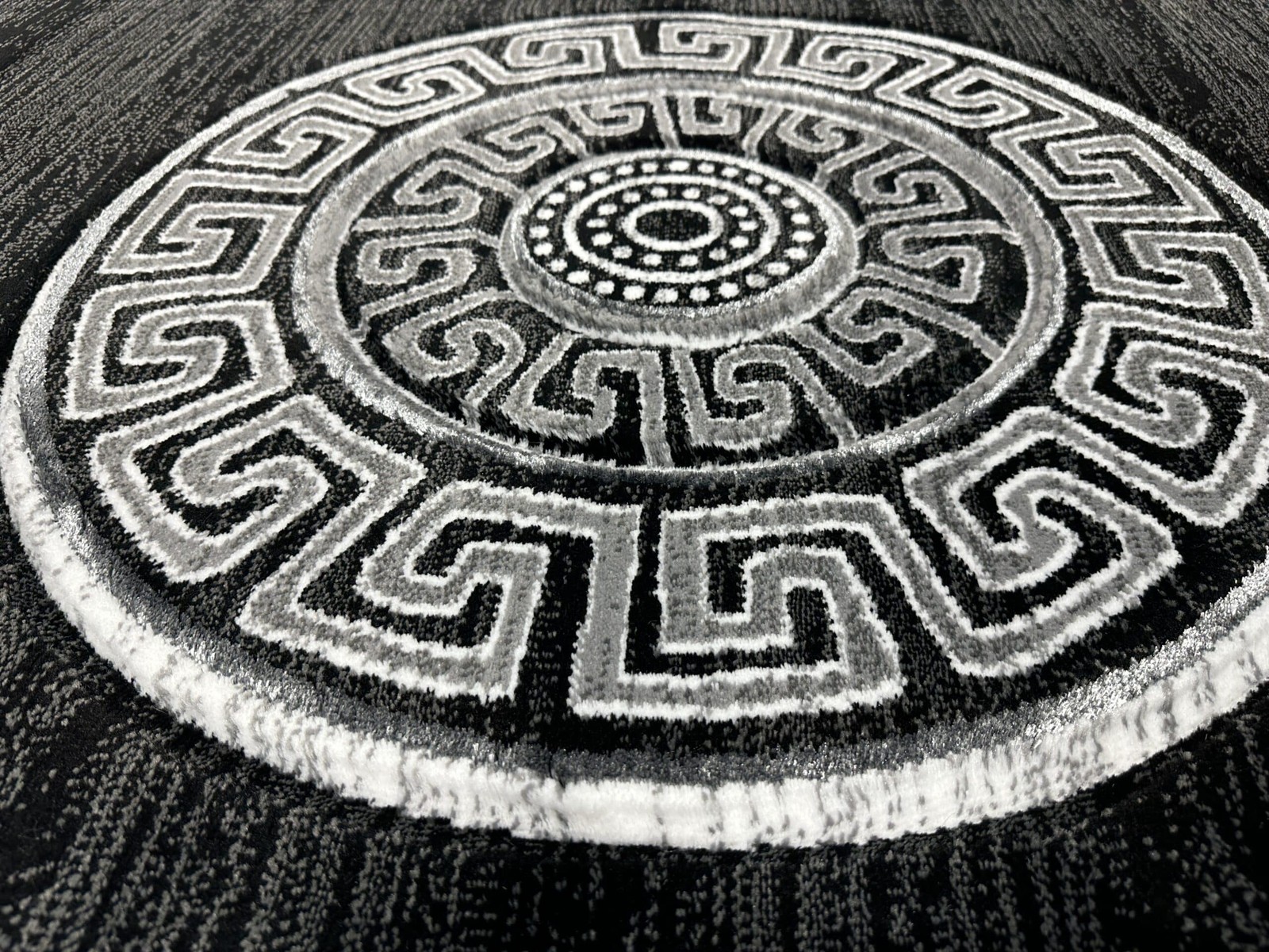 Abstract Thick Area Rug Hand Carved Modern Geometric Carpet