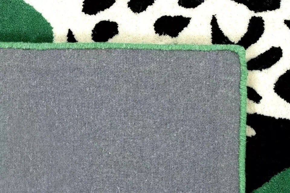 Climbing Leopard – Green, Hand-Tufted 100% Wool Soft Area Rug Carpet Handmade .