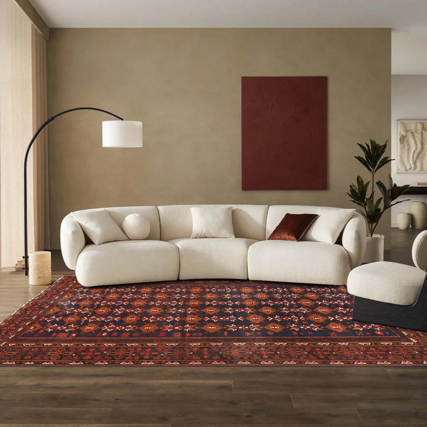 4×7′ Afghan Herati Wool Rug # SH1390