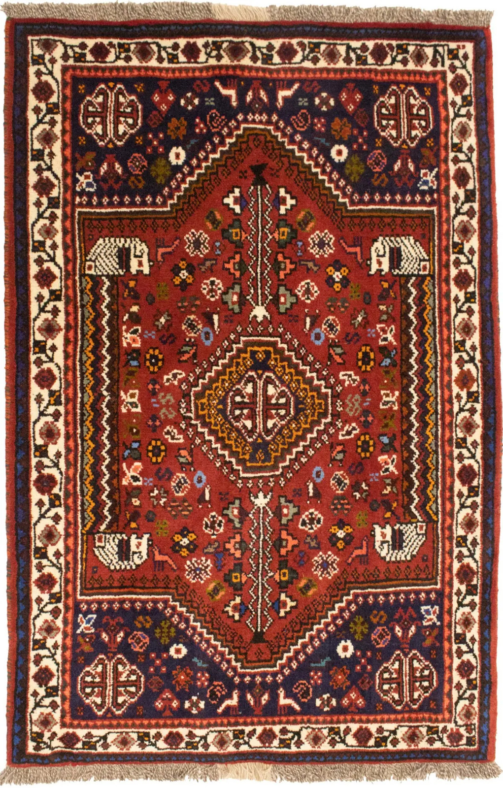 3’6X5 Handmade Vintage Style Tribal Farmhouse Rug Small Oriental Decor Carpet