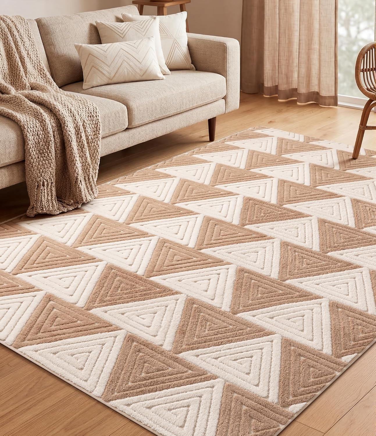 Area Rugs Geometric Ultra Soft Washable Carpet Mat for Bedroom Living Room Floor