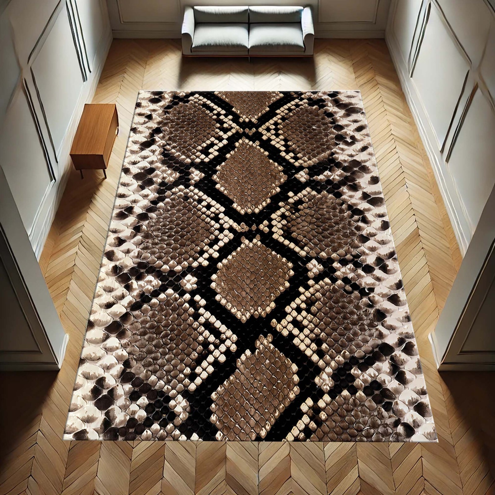SnakeSkin, ExoticDesign, AnimalPrint, StatementRug, UniquePattern, WildHome,