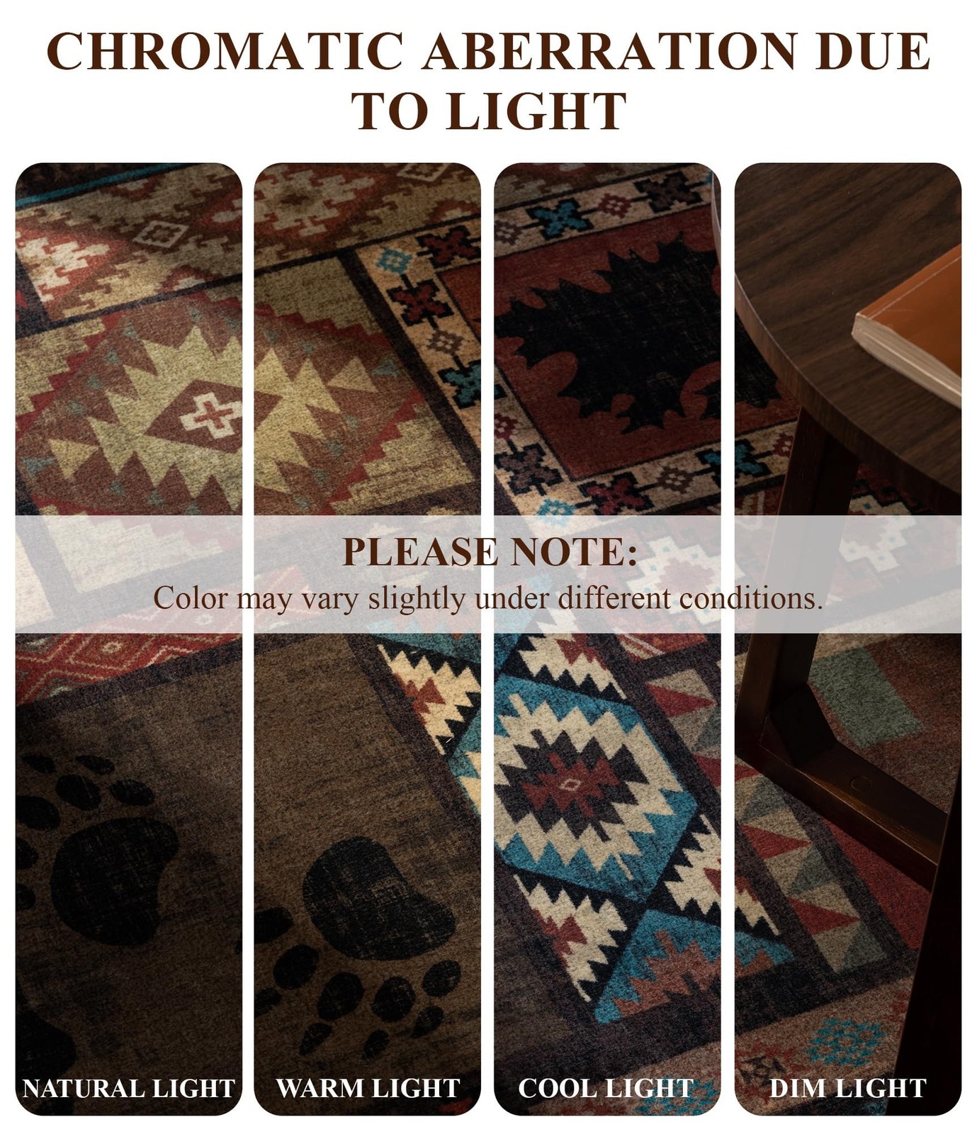 YIHOUSE Rustic Cabin Area Rug 5×7,Machine Washable Lodge Bear Rug,Non-Slip Pile