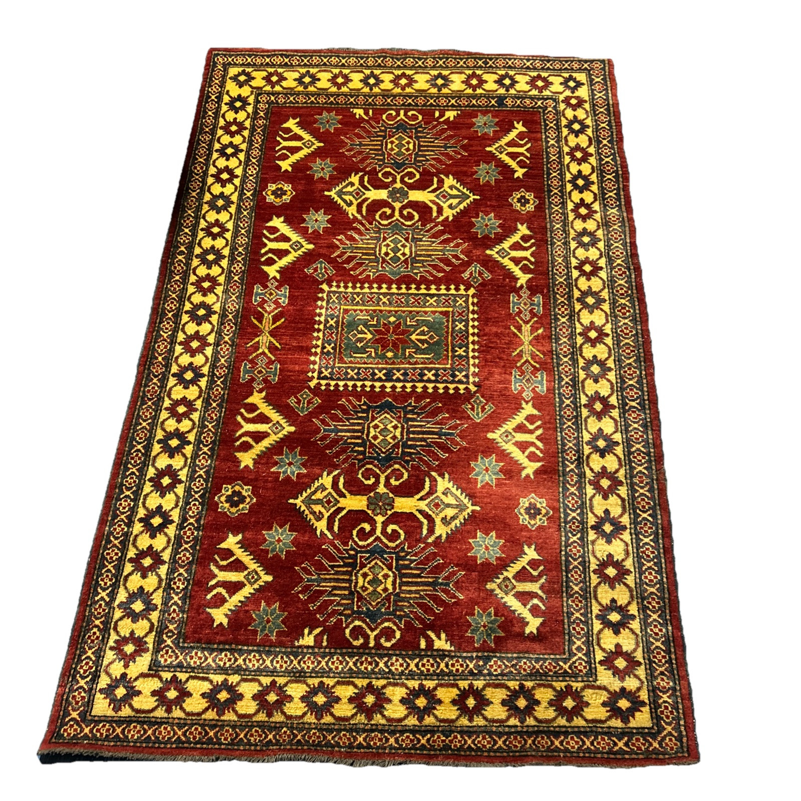 Vintage Hand-Knotted Area Rug 4’6″ x 7’3″ Ft Traditional Wool Carpet